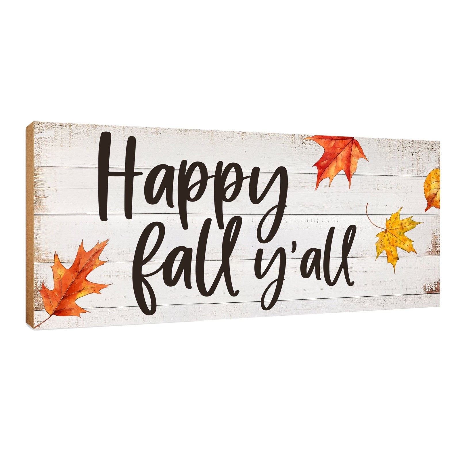 Fall Themed Unique Shelf Décor and Tabletop Signs for Home Decor - Happy Fall Y’all - LifeSong Milestones