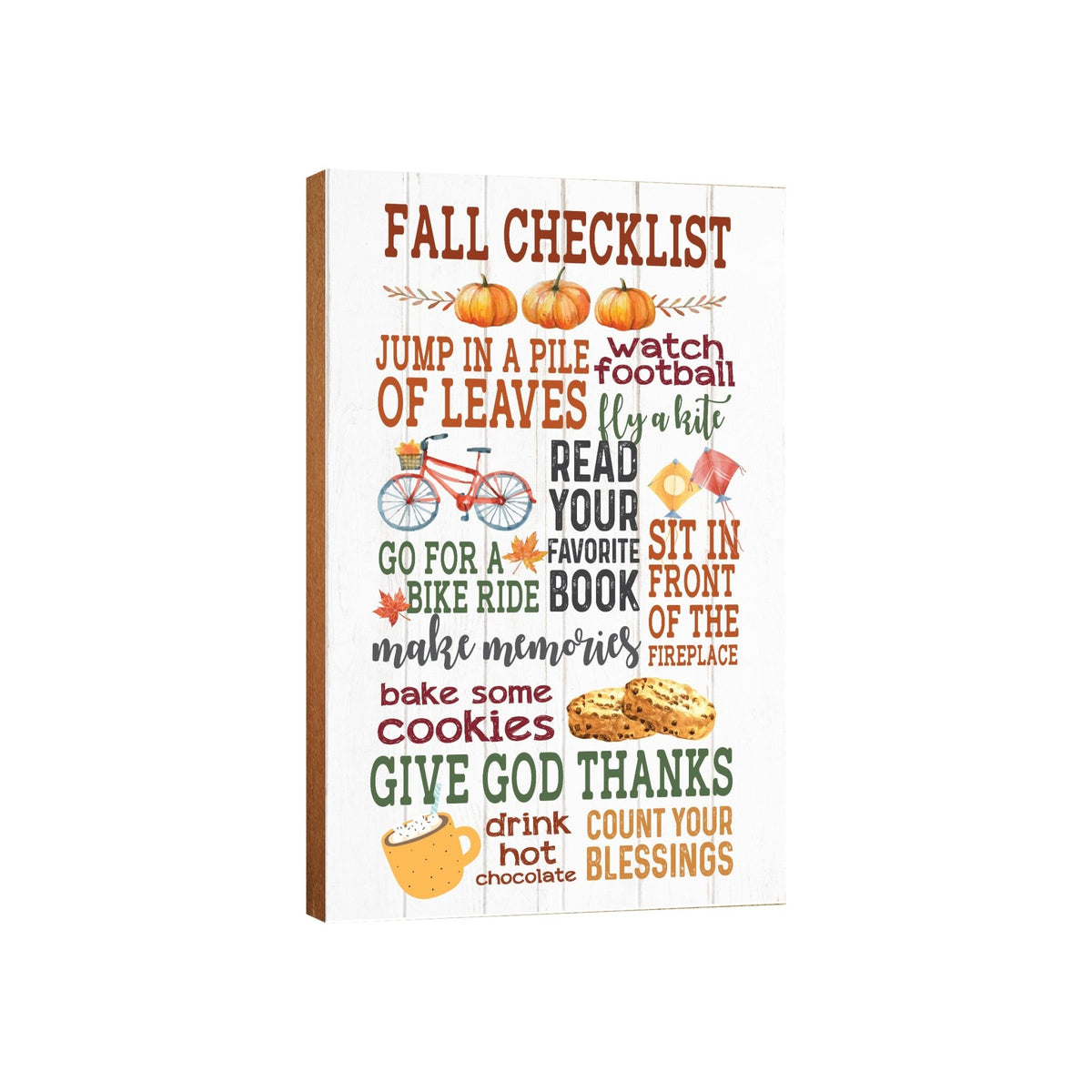 Fall Themed Wooden Inspirational Wall Plaque - LifeSong Milestones