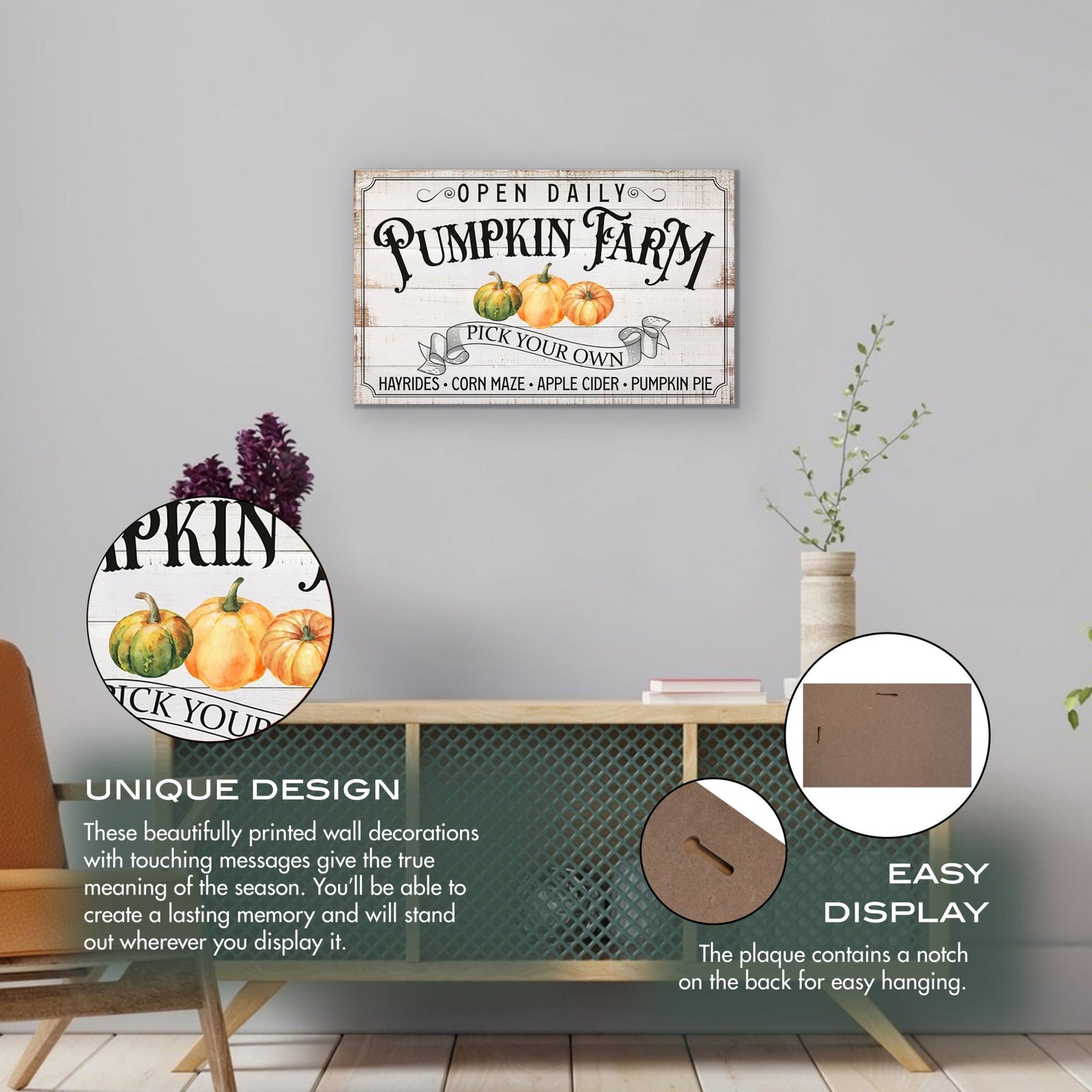 Fall Themed Wooden Inspirational Wall Plaque - LifeSong Milestones