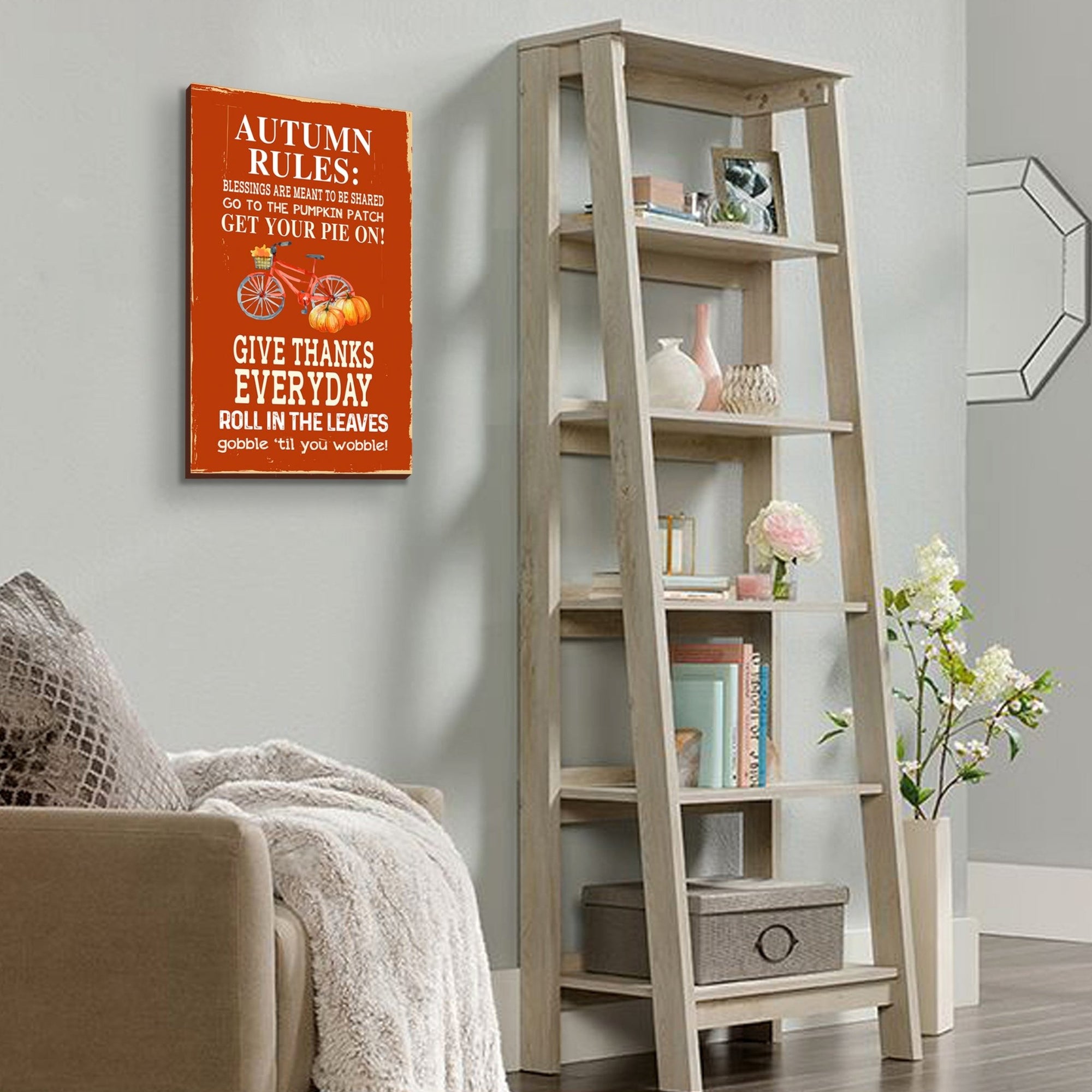 Fall Themed Wooden Inspirational Wall Plaque - LifeSong Milestones