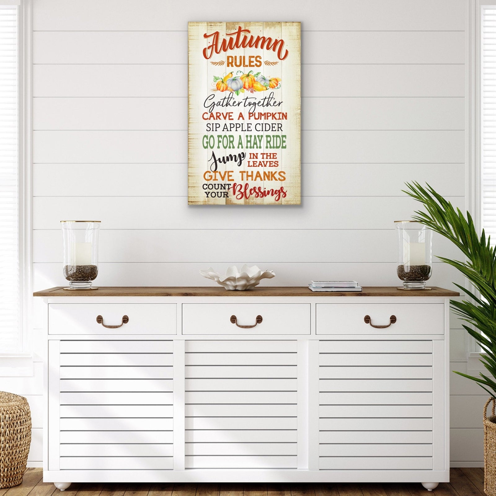Fall Themed Wooden Inspirational Wall Plaque - LifeSong Milestones