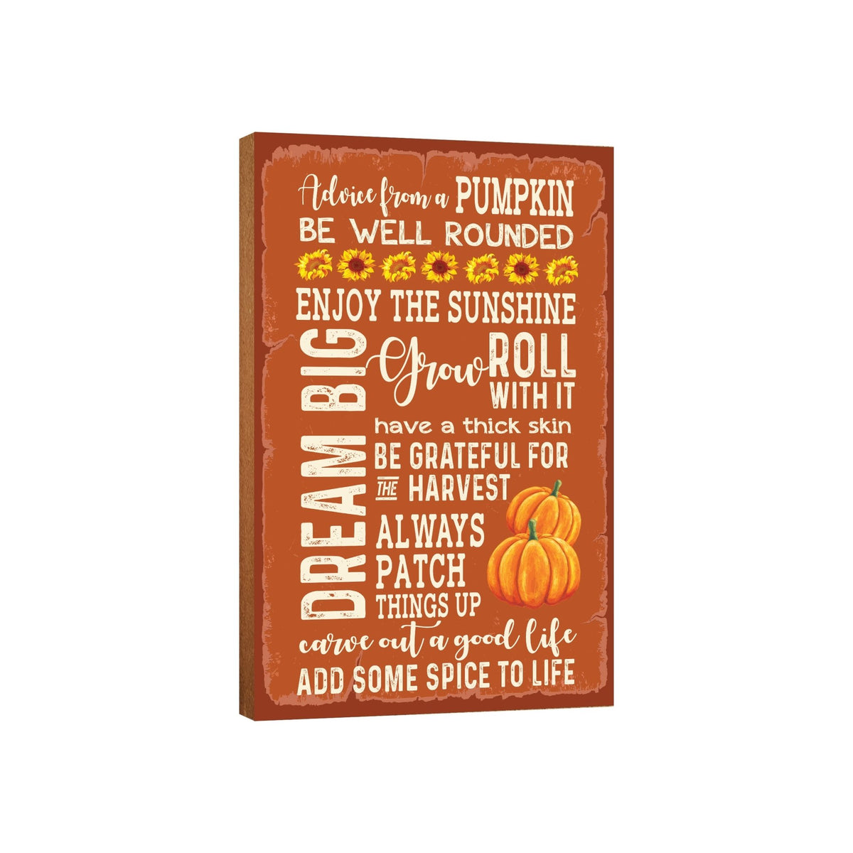 Fall Themed Wooden Inspirational Wall Plaque - LifeSong Milestones