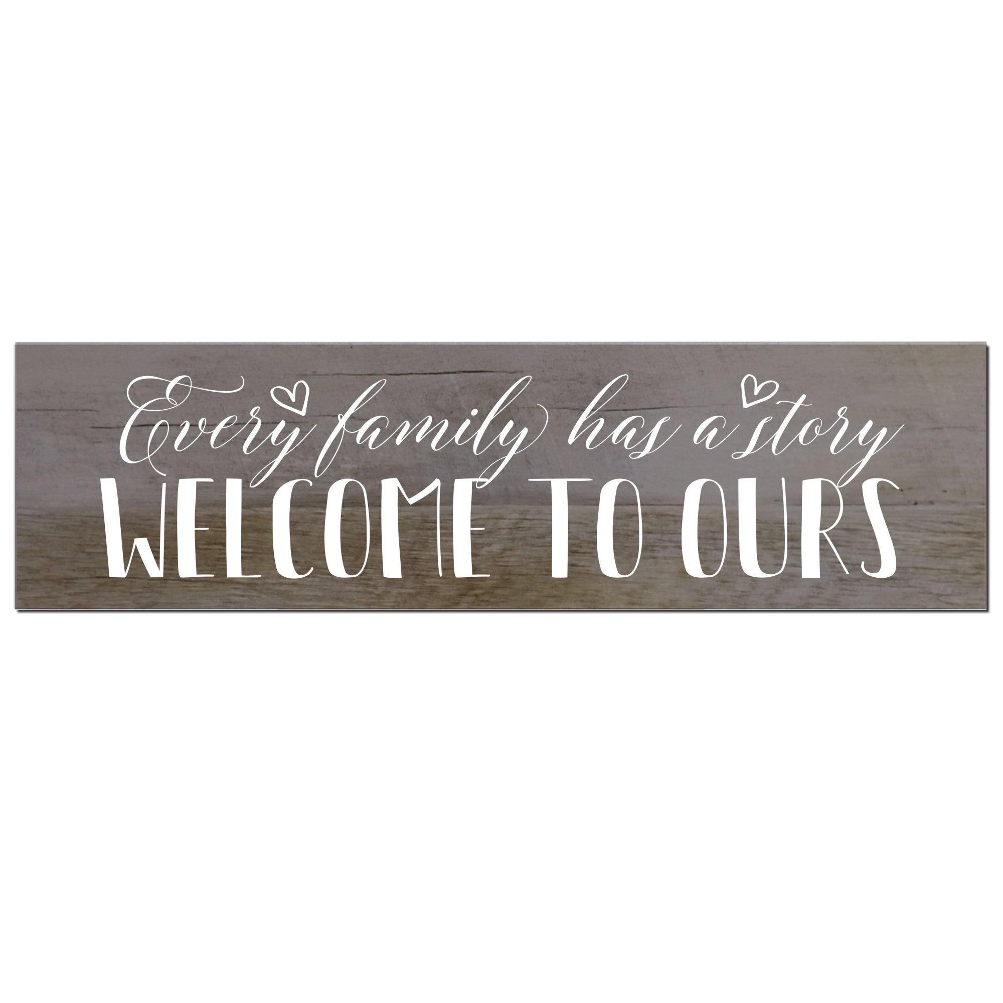 Family Barnwood Sign Home Decor - Our Story - LifeSong Milestones
