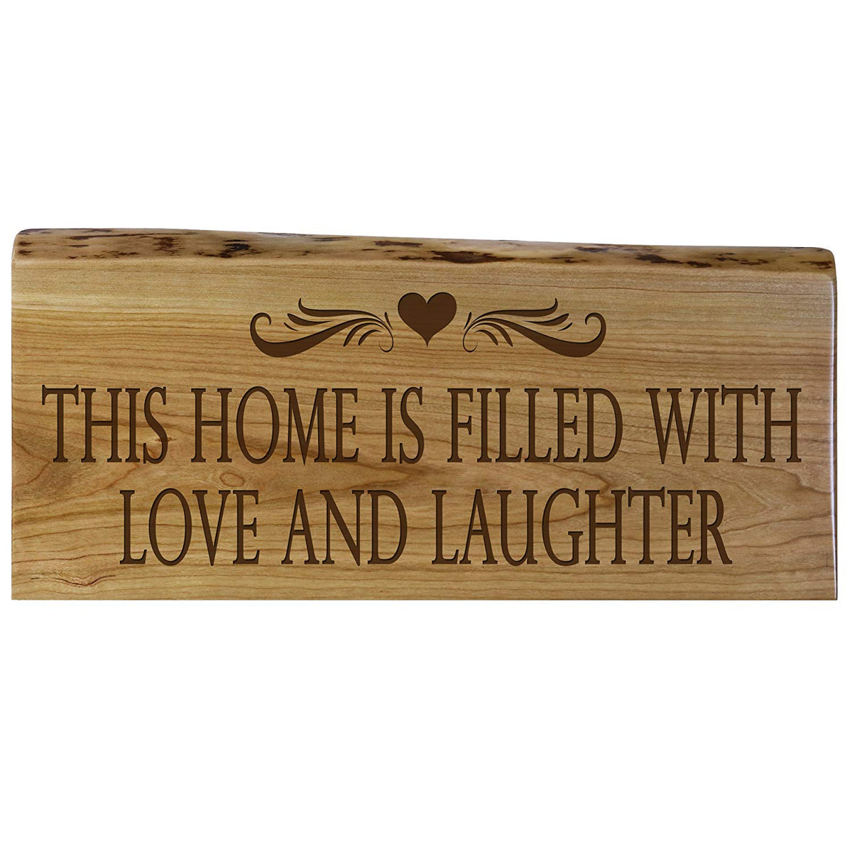 Family Gift Natural Cherry Live Edge Wood Wall Plaque Wedding Gift - LifeSong Milestones