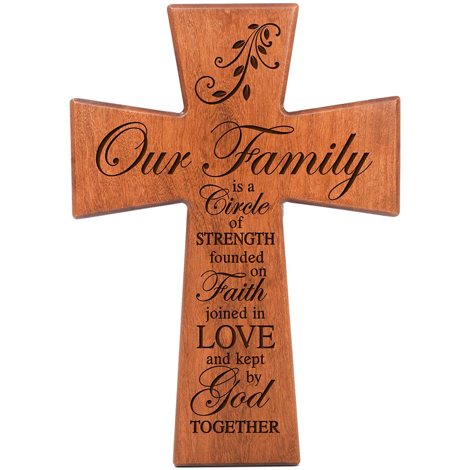Family Hanging Wall Cross Gift - Our Family - LifeSong Milestones