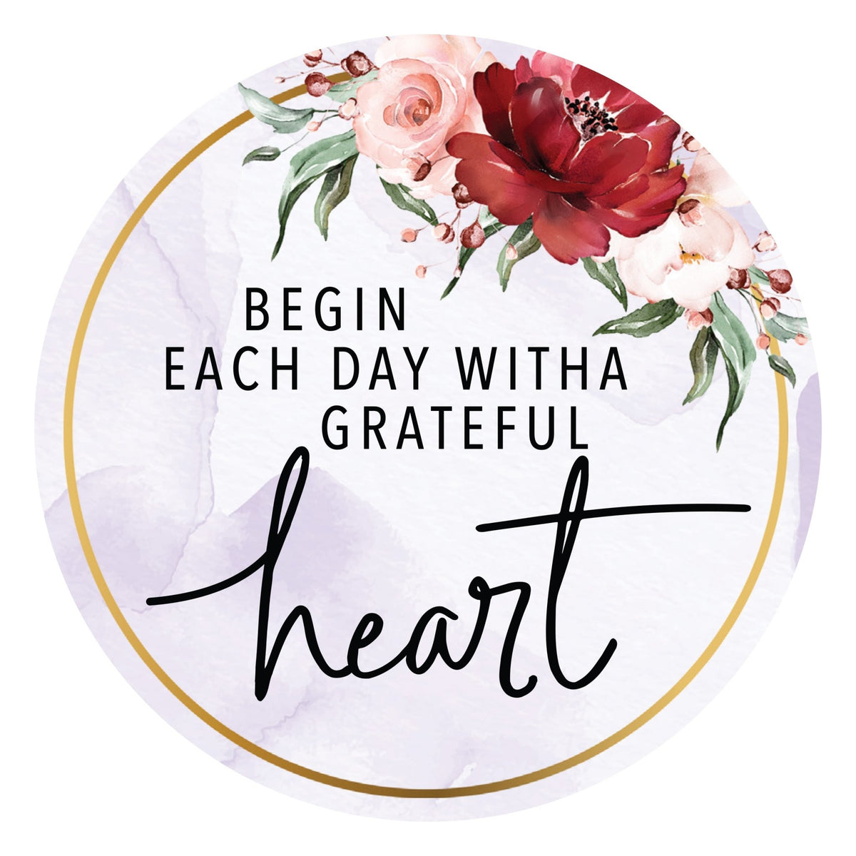 Family & Home Round Refrigerator Magnet Perfect Gift Idea For Home Décor - Begin Each Day - LifeSong Milestones