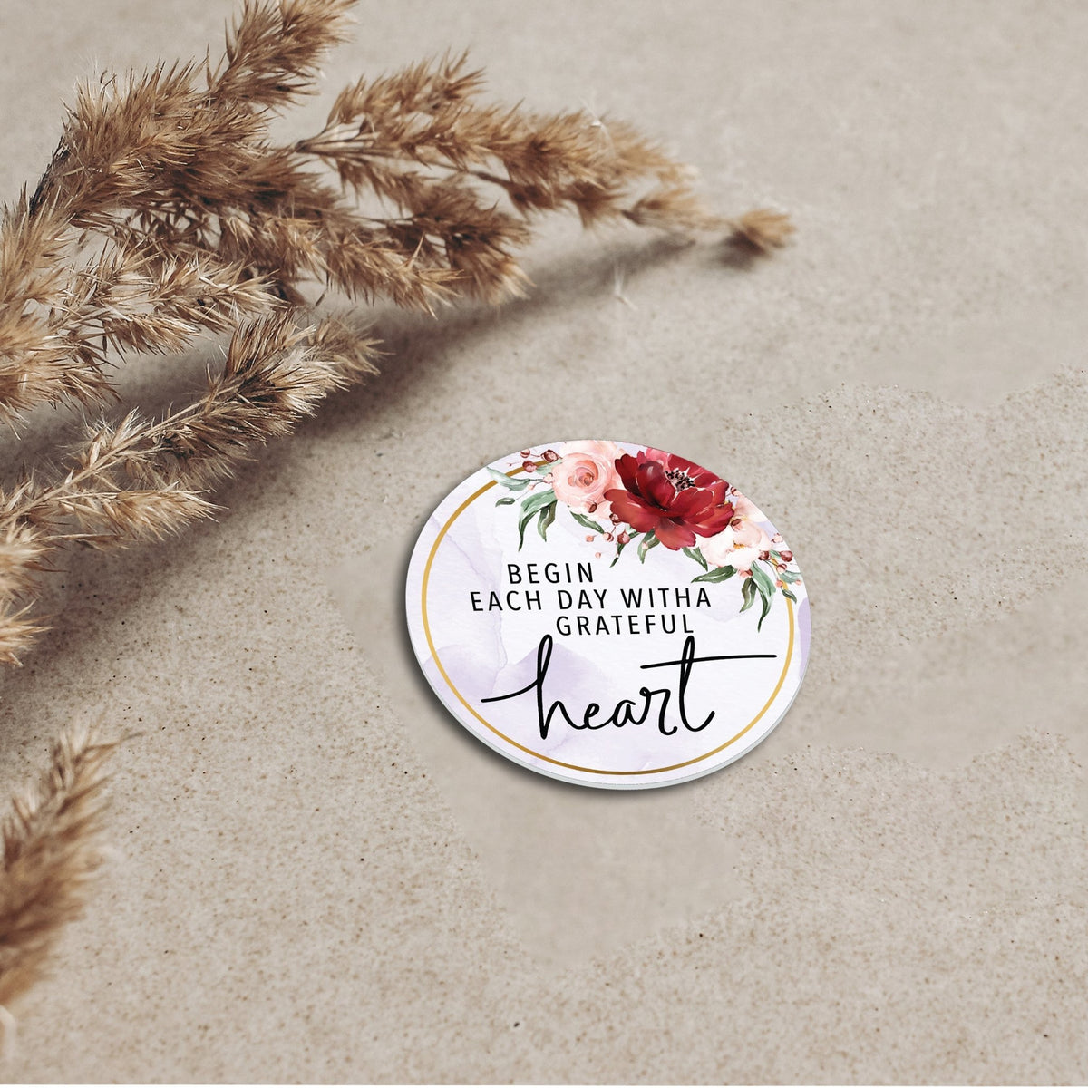 Family & Home Round Refrigerator Magnet Perfect Gift Idea For Home Décor - Begin Each Day - LifeSong Milestones