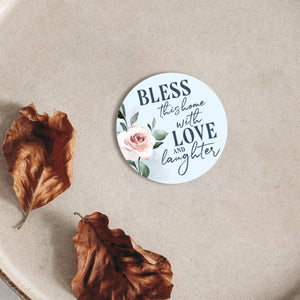 Family & Home Round Refrigerator Magnet Perfect Gift Idea For Home Décor - Bless This Home - LifeSong Milestones