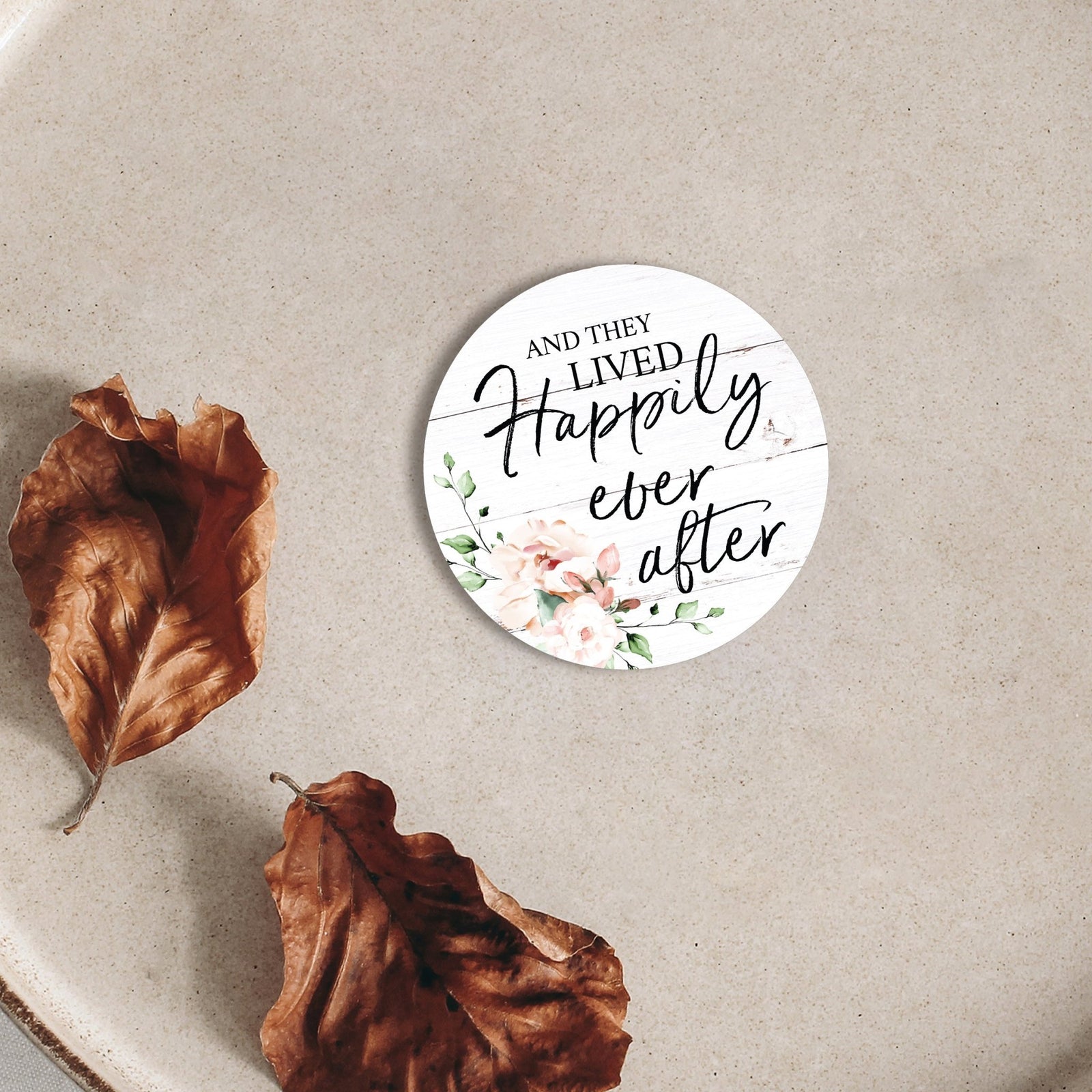 Family & Home Round Refrigerator Magnet Perfect Gift Idea For Home Décor - Happily Ever After - LifeSong Milestones