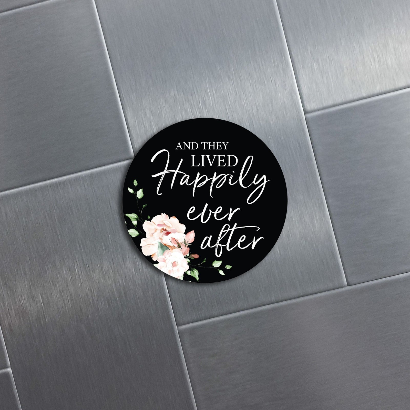 Family & Home Round Refrigerator Magnet Perfect Gift Idea For Home Décor - Happily Ever After - LifeSong Milestones