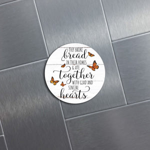 Family & Home Round Refrigerator Magnet Perfect Gift Idea For Home Décor - They Broke Bread - LifeSong Milestones