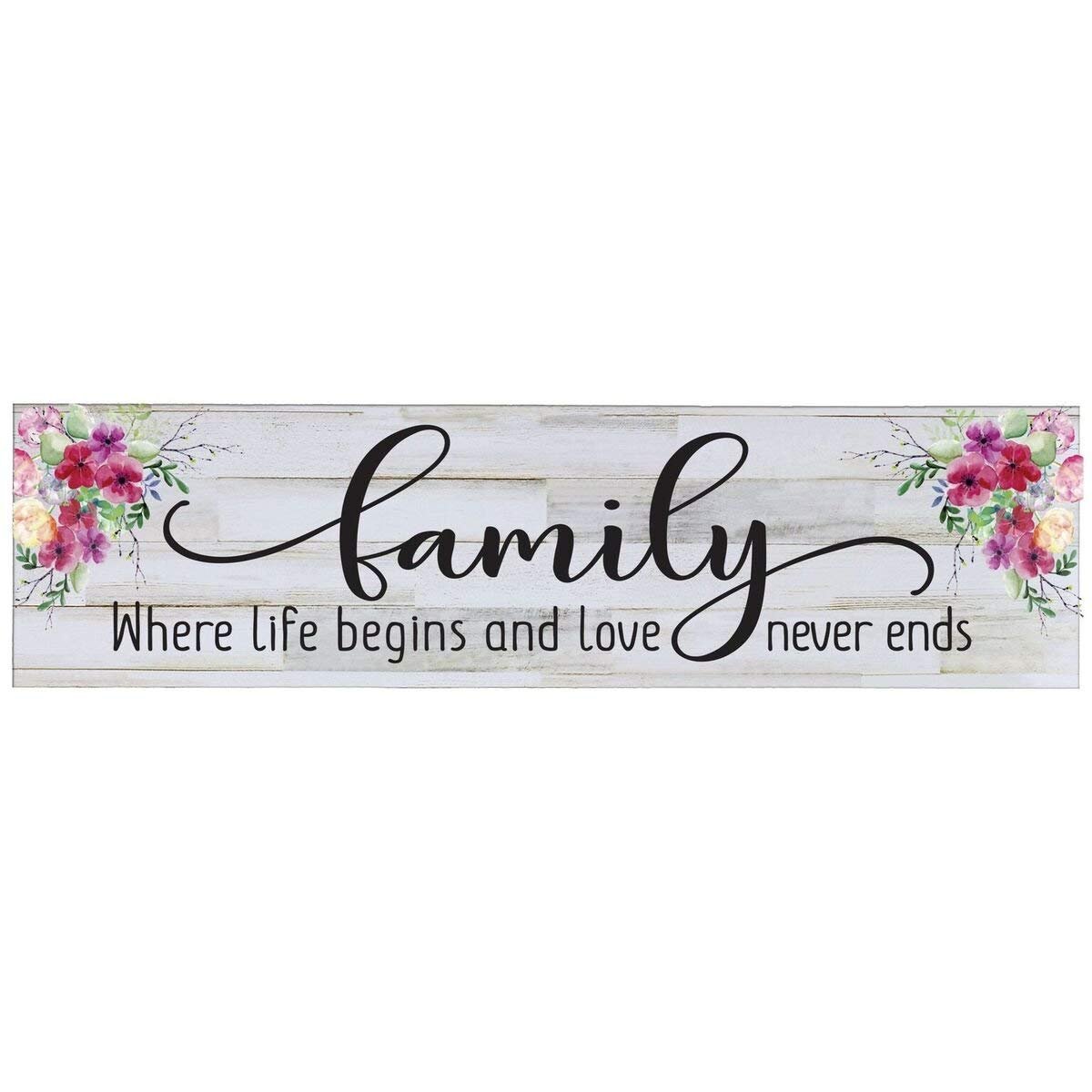 Family Home Wall Sign Plaque 10" x 40" - LifeSong Milestones