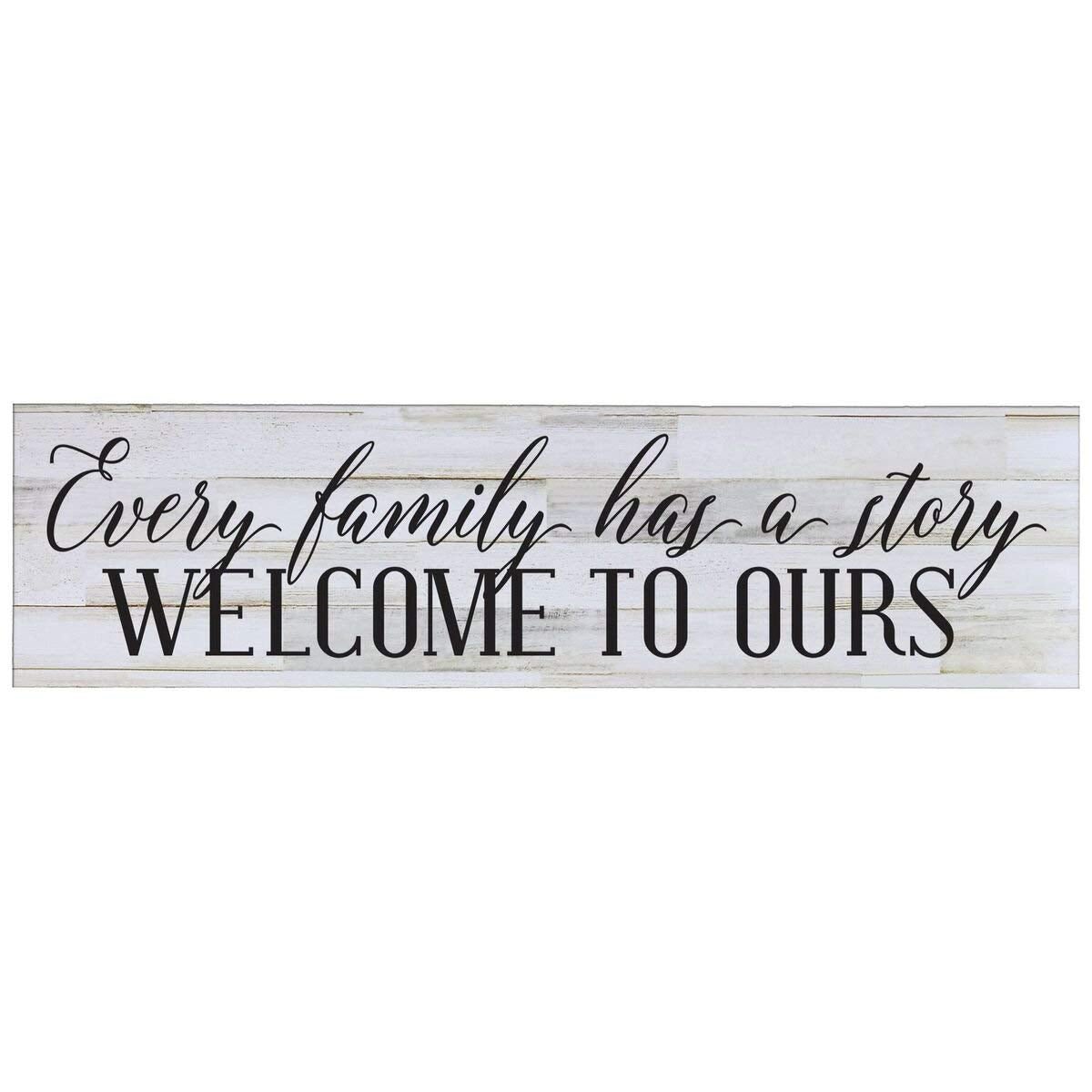 Family Home Wall Sign Plaque 10&quot; x 40&quot; - LifeSong Milestones