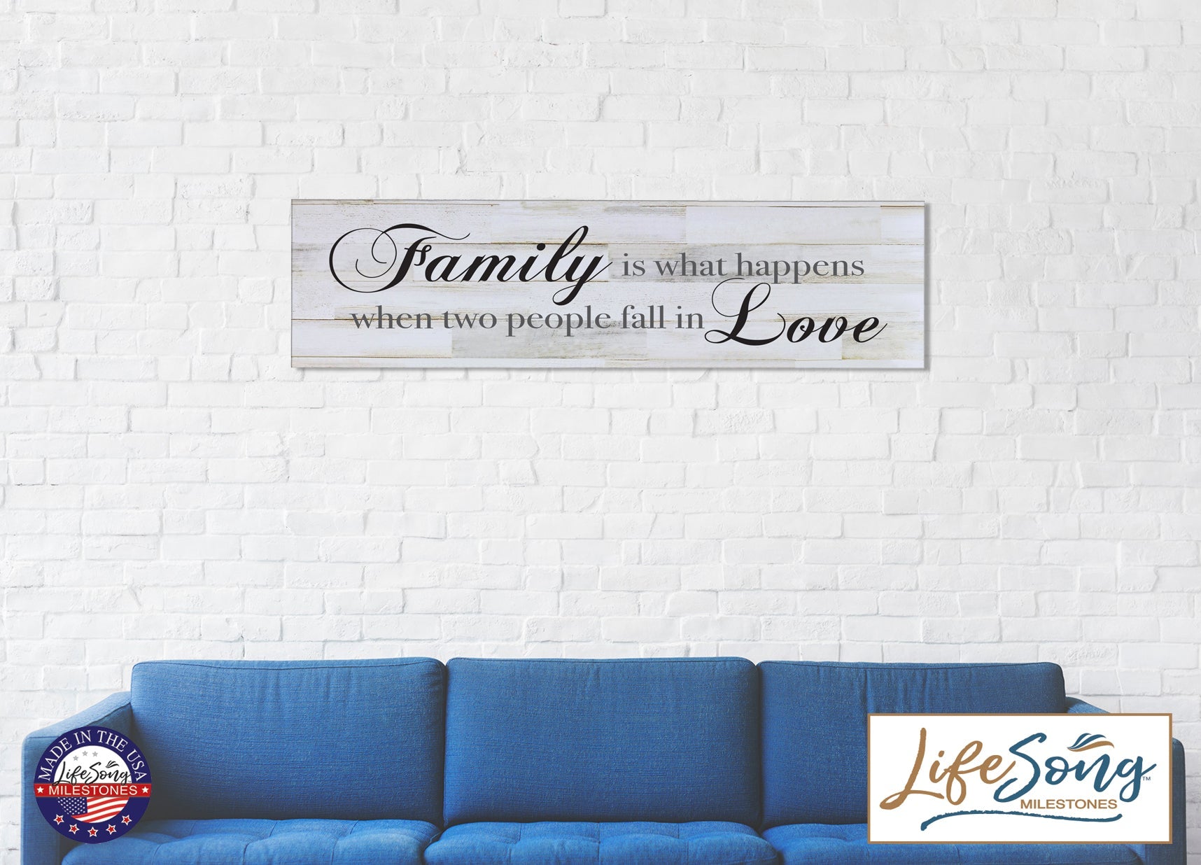 Family Is What Happens When Two People Fall In Love Wall Sign - LifeSong Milestones