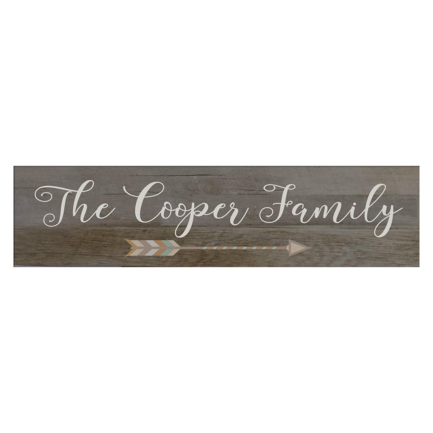 Family Name Wooden Wall Sign Art Size 10 x 40 - LifeSong Milestones