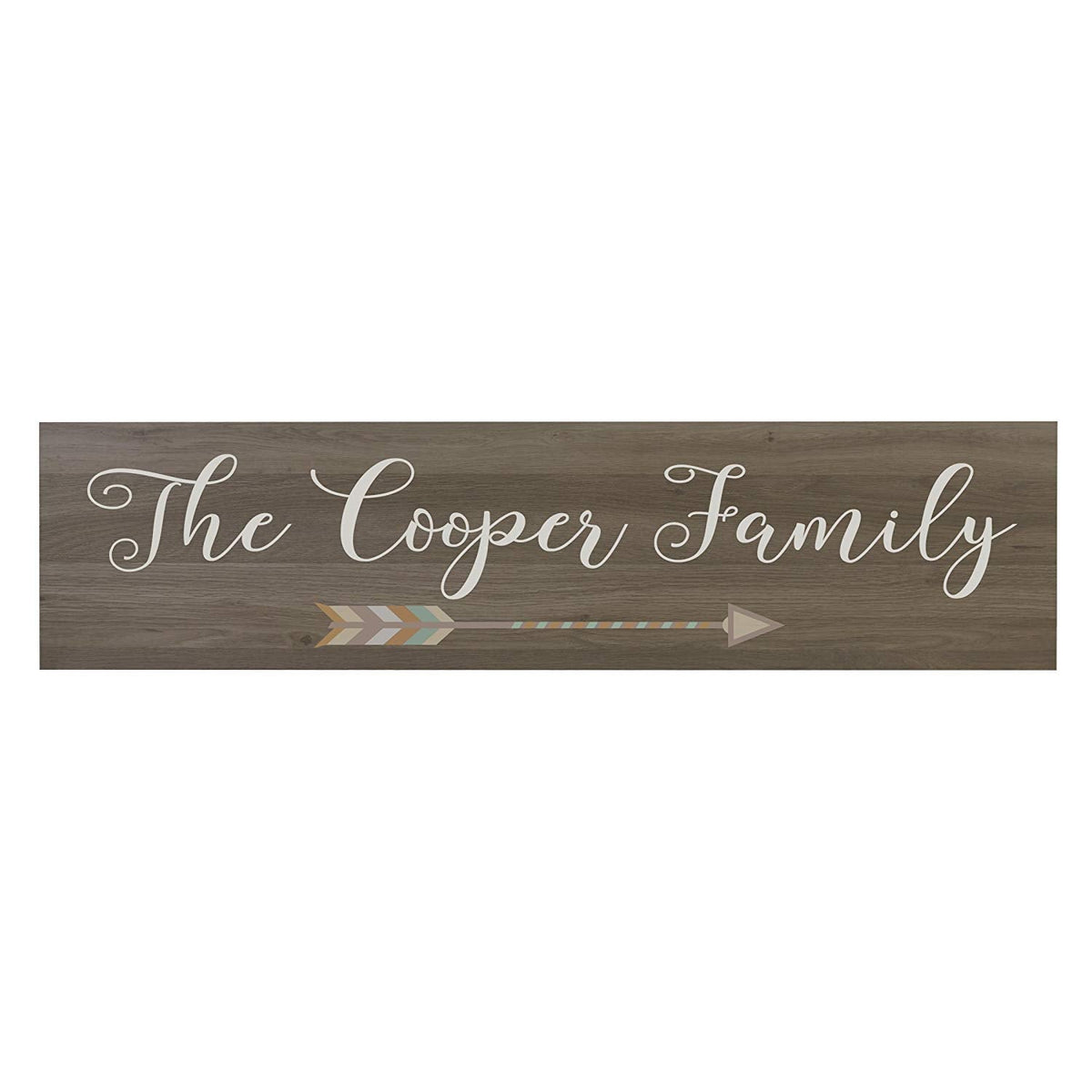 Family Name Wooden Wall Sign Art Size 10 x 40 - LifeSong Milestones