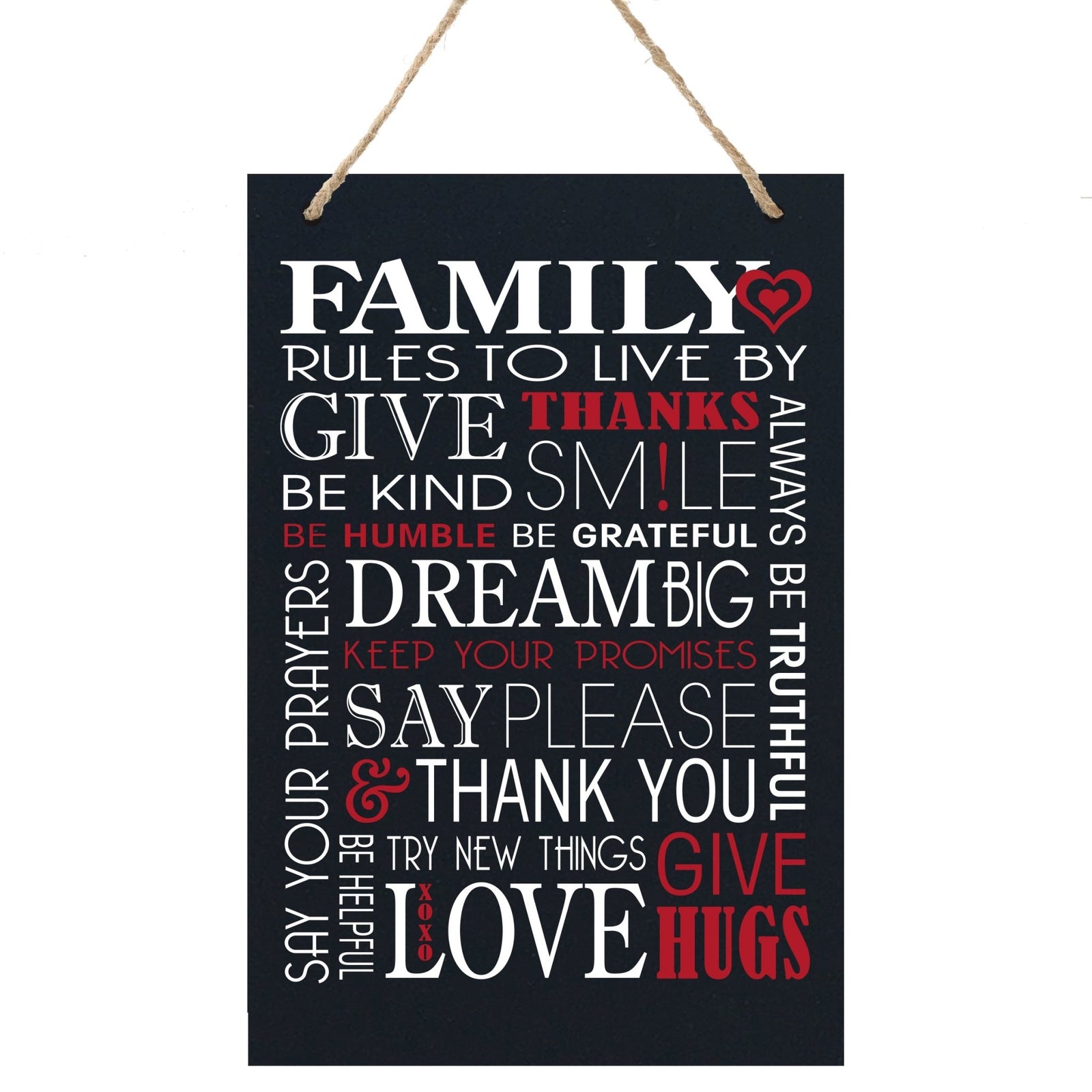 Family Sign Gift For New Home Decoration - Family Rules - LifeSong Milestones