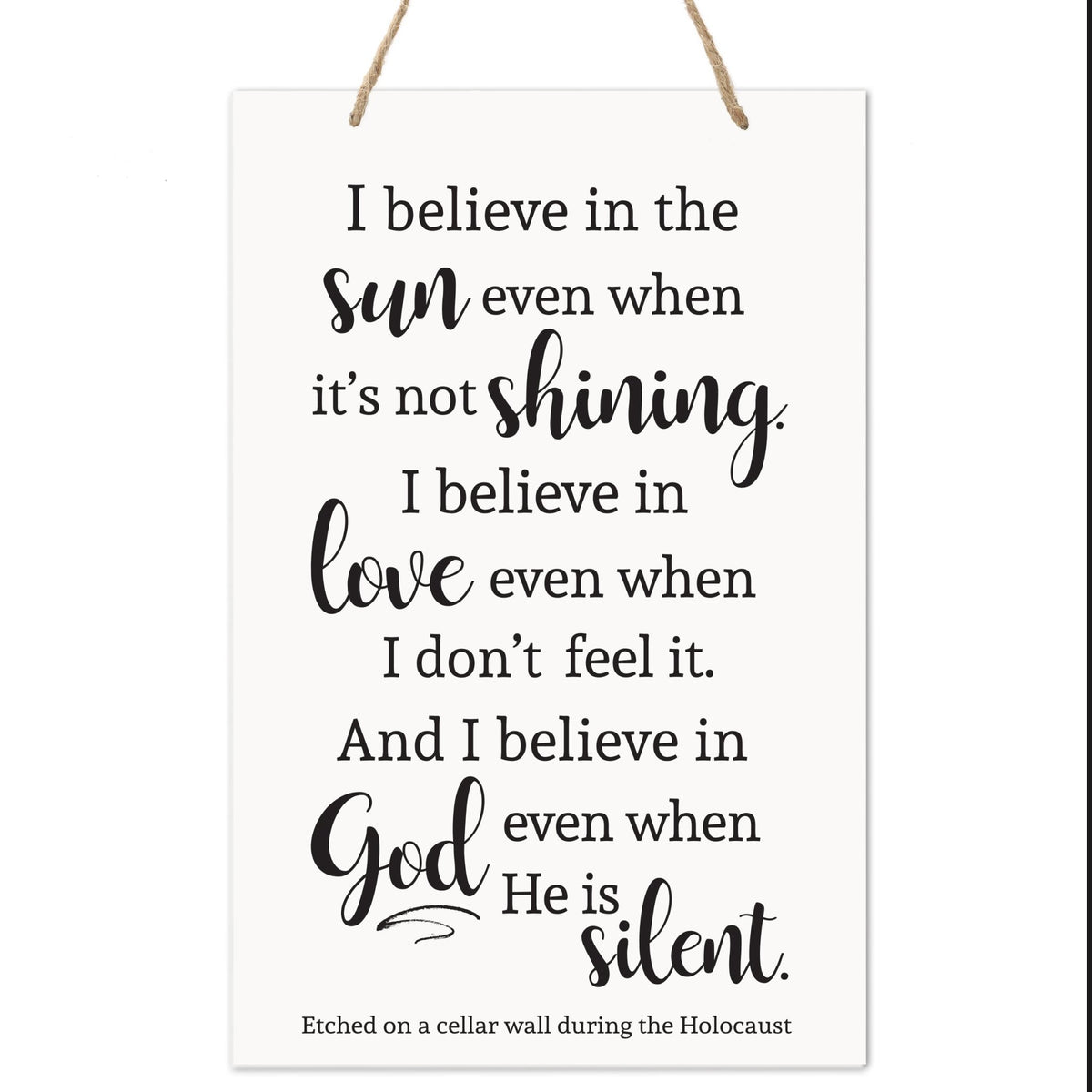 Family Sign Gift For New Home Decoration - I Believe - LifeSong Milestones