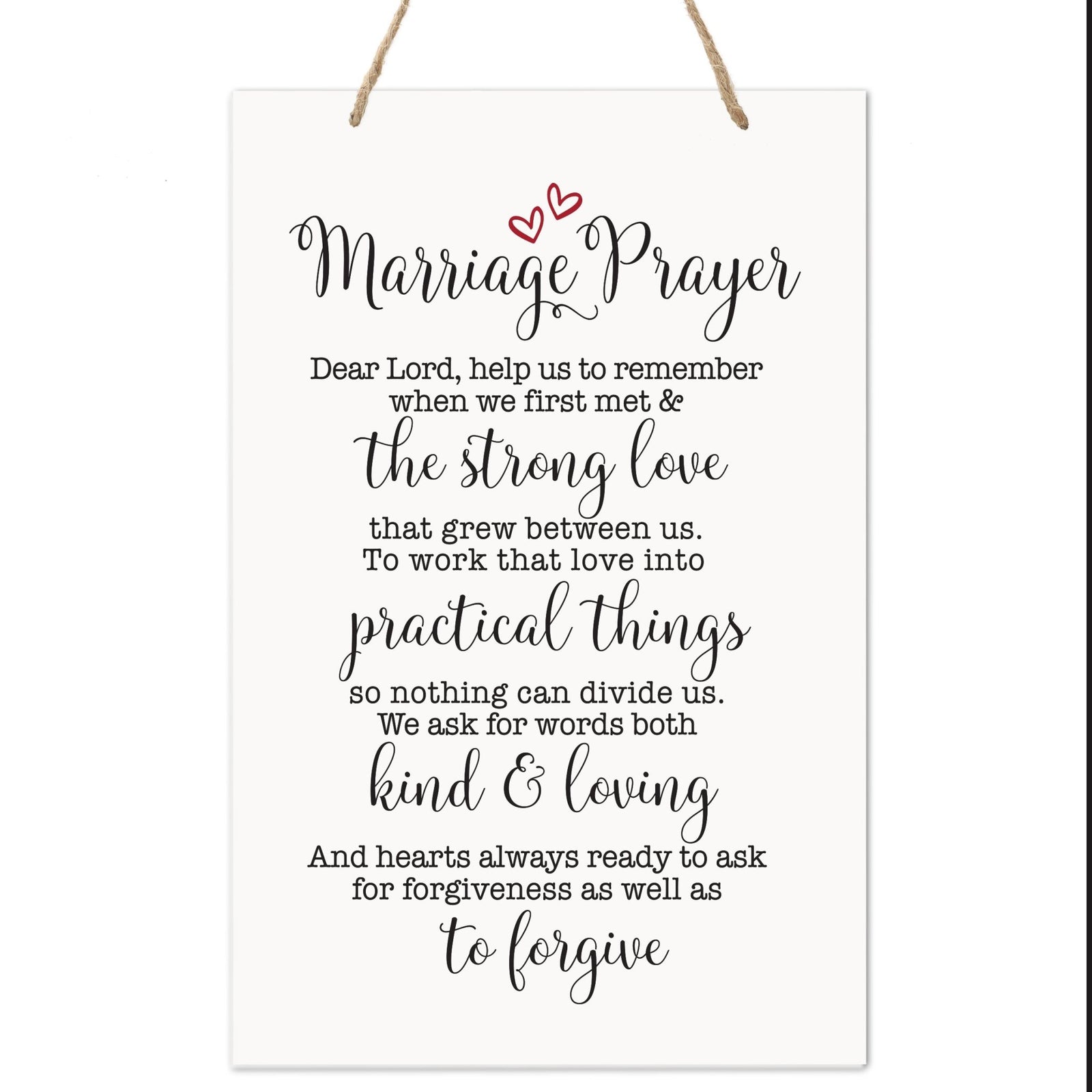 Family Sign Gift For New Home Decoration - Marriage Prayer - LifeSong Milestones