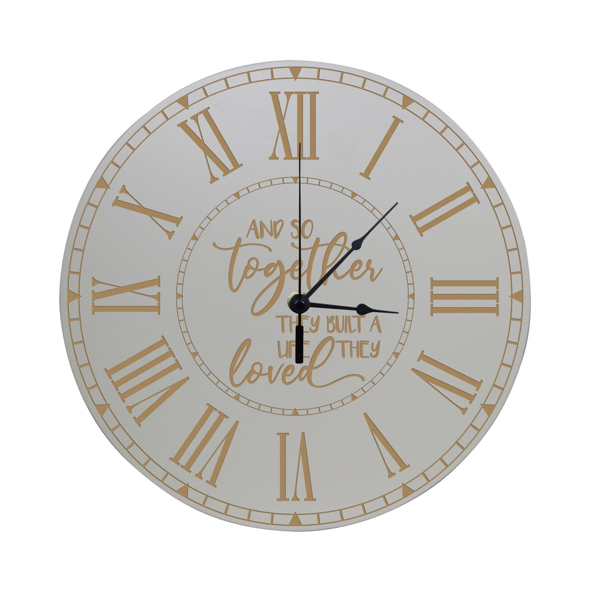 Family Wall or Desktop Clock 12” - And So Together - LifeSong Milestones