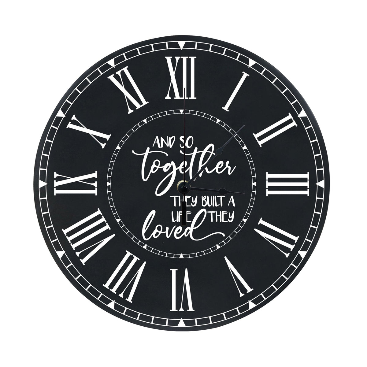 Family Wall or Desktop Clock 12” - And So Together - LifeSong Milestones