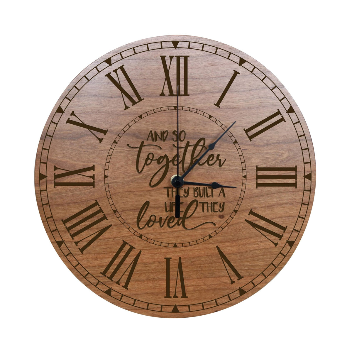 Family Wall or Desktop Clock 12” - And So Together - LifeSong Milestones