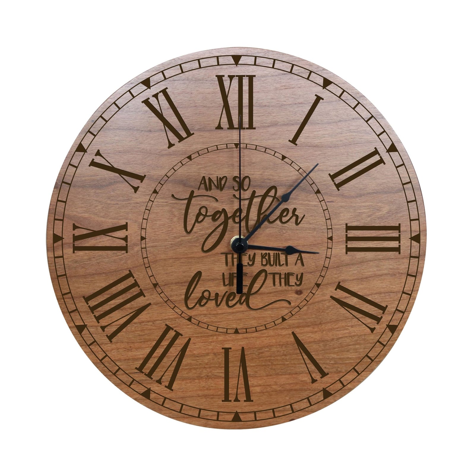 Family Wall or Desktop Clock 12” - And So Together - LifeSong Milestones
