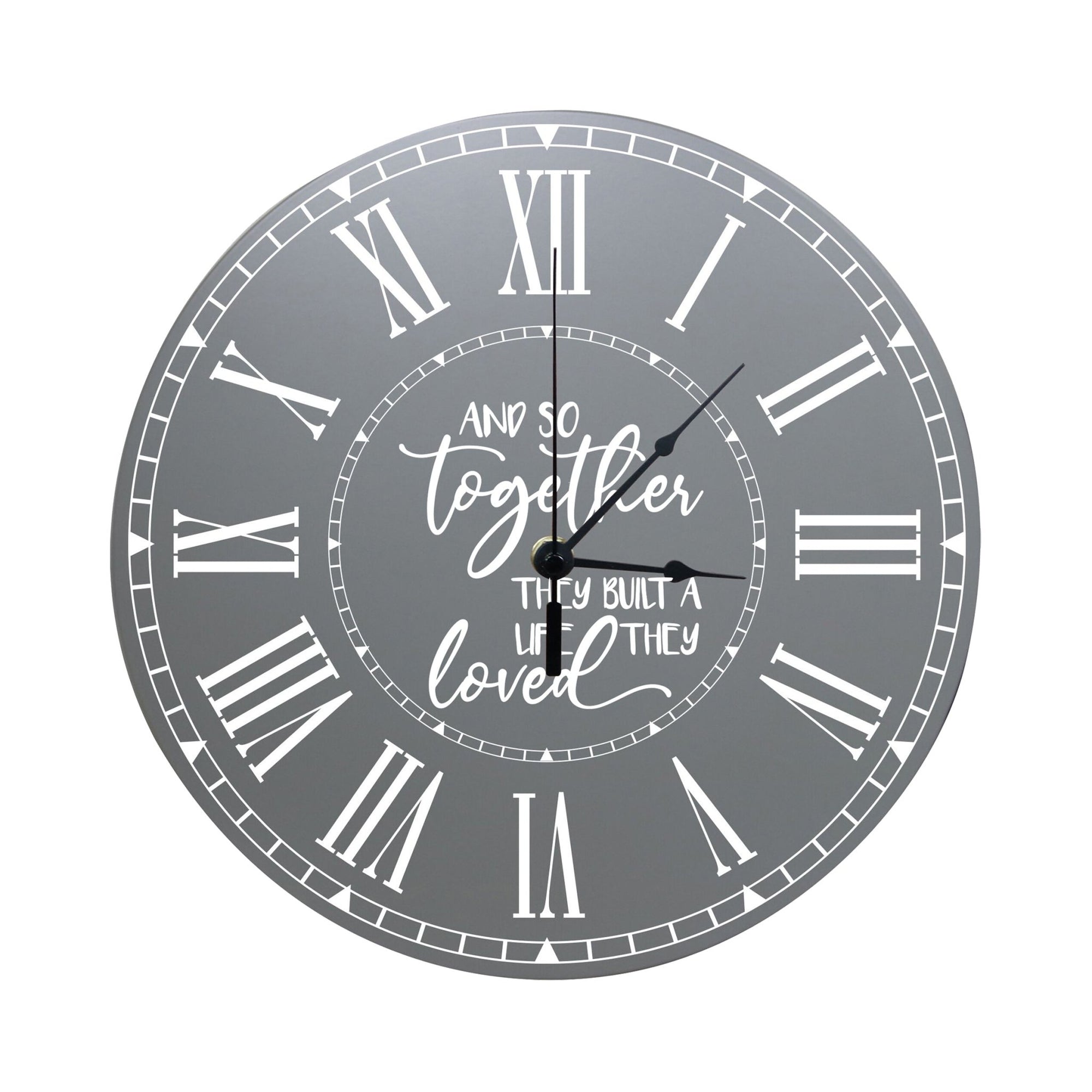 Family Wall or Desktop Clock 12” - And So Together - LifeSong Milestones