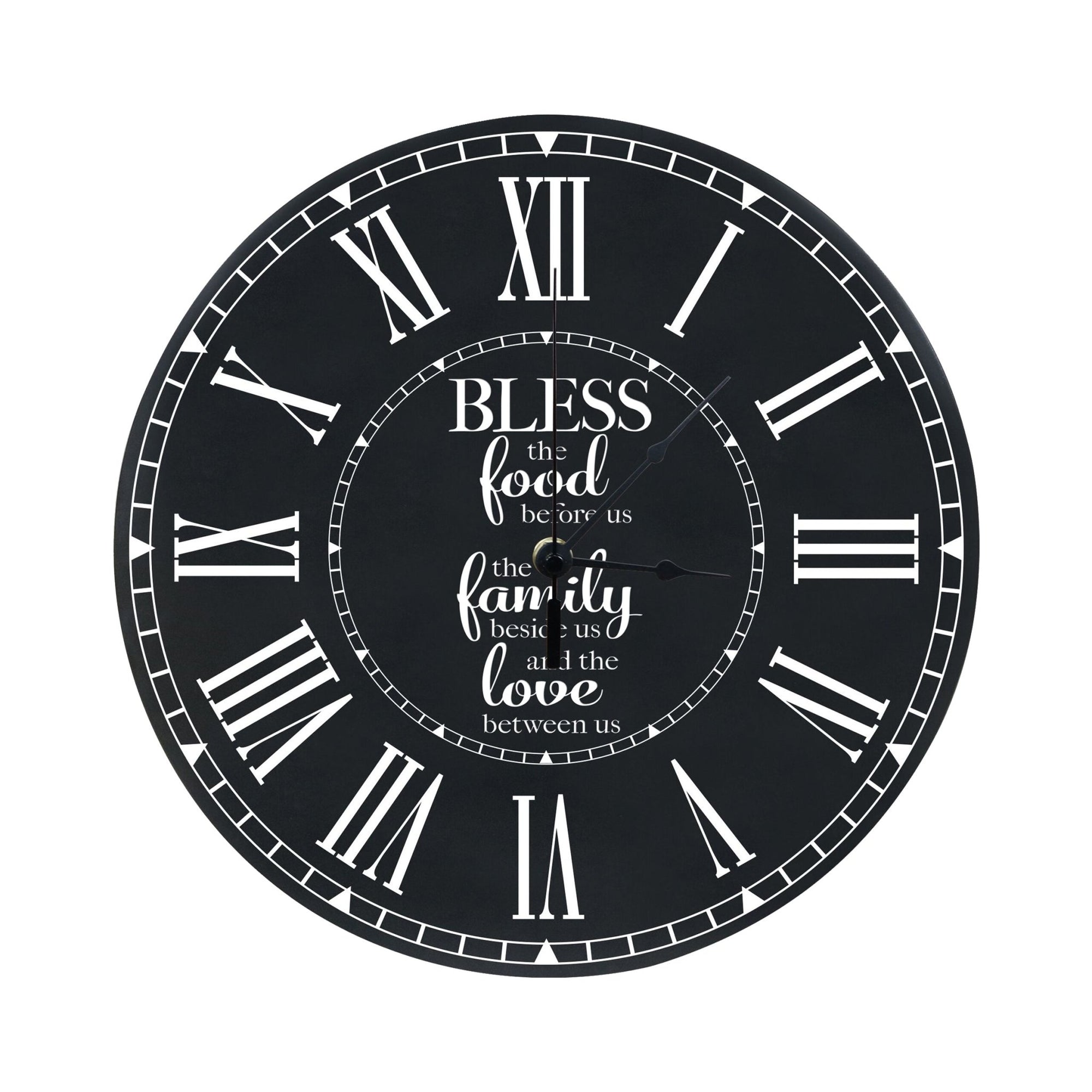 Family Wall or Desktop Clock 12” - Bless The Food - LifeSong Milestones