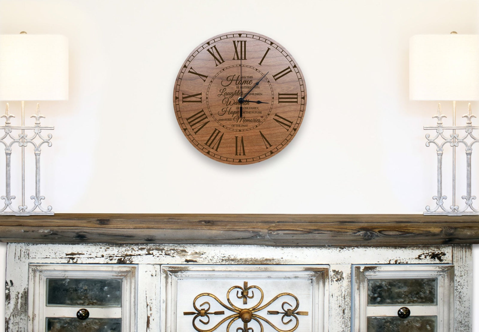 Family Wall or Desktop Clock 12” - May This Home - LifeSong Milestones