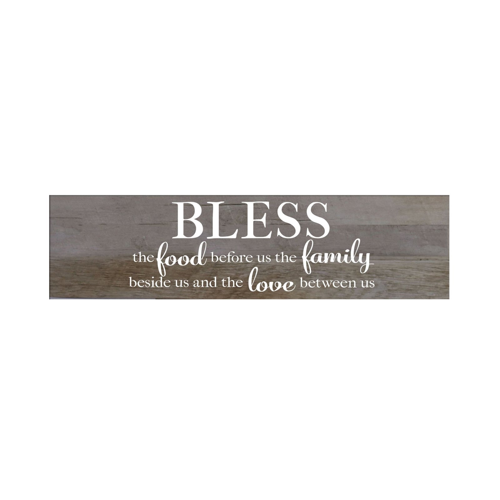 Family Wall Plaque 10”x40” - Bless The Food - LifeSong Milestones