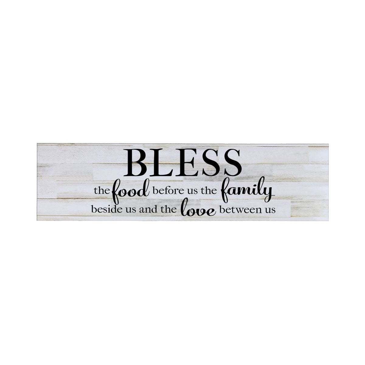 Family Wall Plaque 10”x40” - Bless The Food - LifeSong Milestones