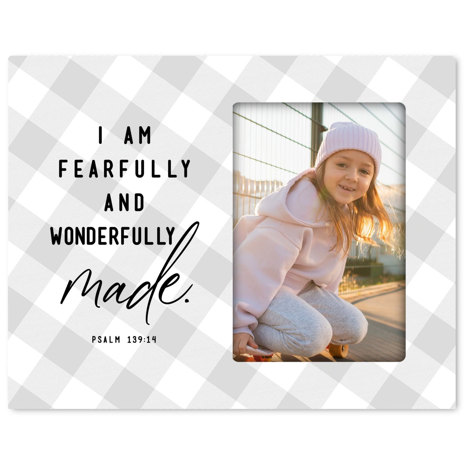Fearfully & Wonderfully Made Wooden Picture Frame - LifeSong Milestones