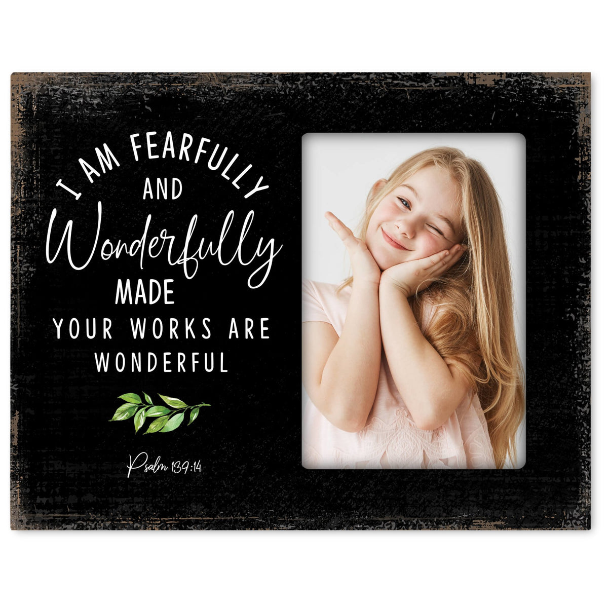 Fearfully & Wonderfully Made Wooden Picture Frame - LifeSong Milestones