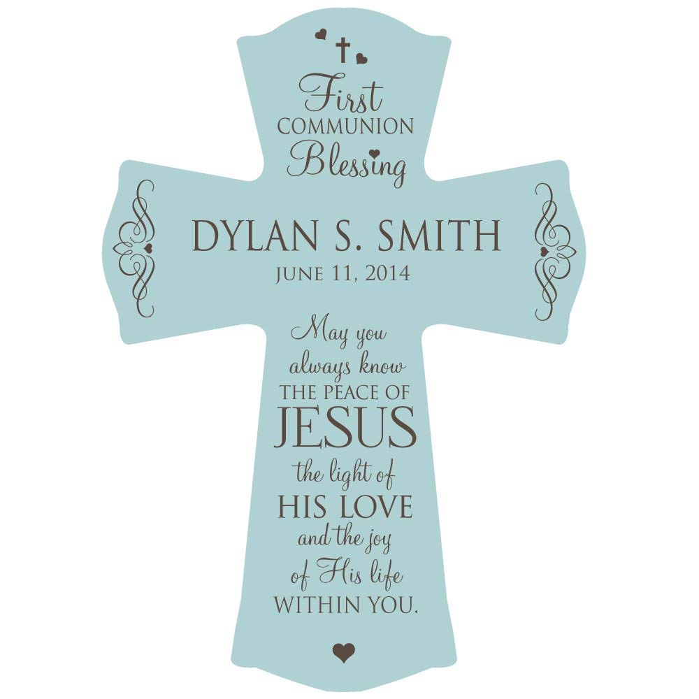 First Holy Communion Wall Cross Personalized Blessing - LifeSong Milestones