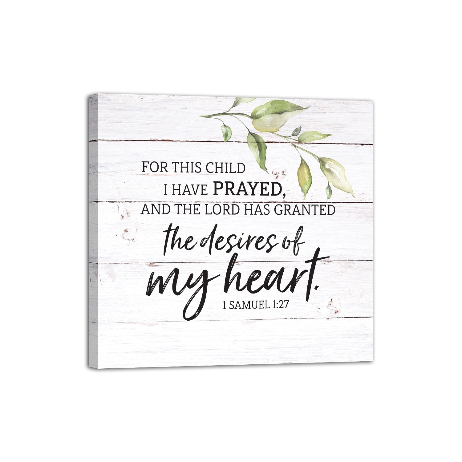 For This Child I Have Prayed Inspirational Children Canvas Wall Art Framed Modern Wall Decor Decorative Accents For Wall Ready to Hang for Home Living Room Bedroom Entryway Size 20”x 20” - LifeSong Milestones