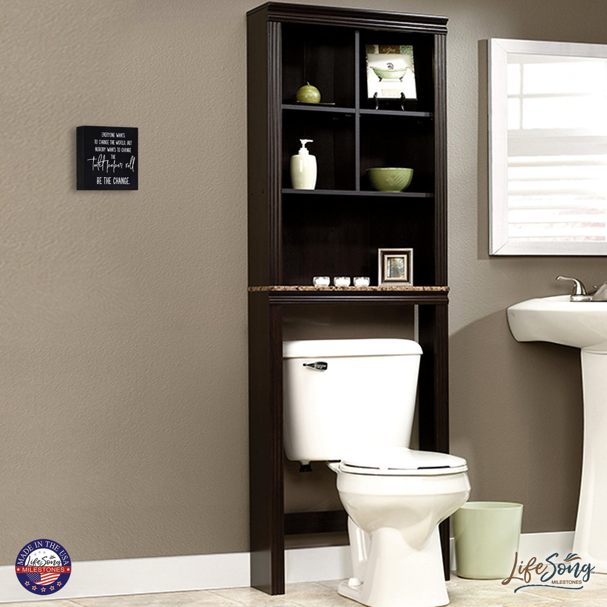 Funny Bathroom Decor 10x10 Shadow Box Toilet Paper Roll - LifeSong Milestones