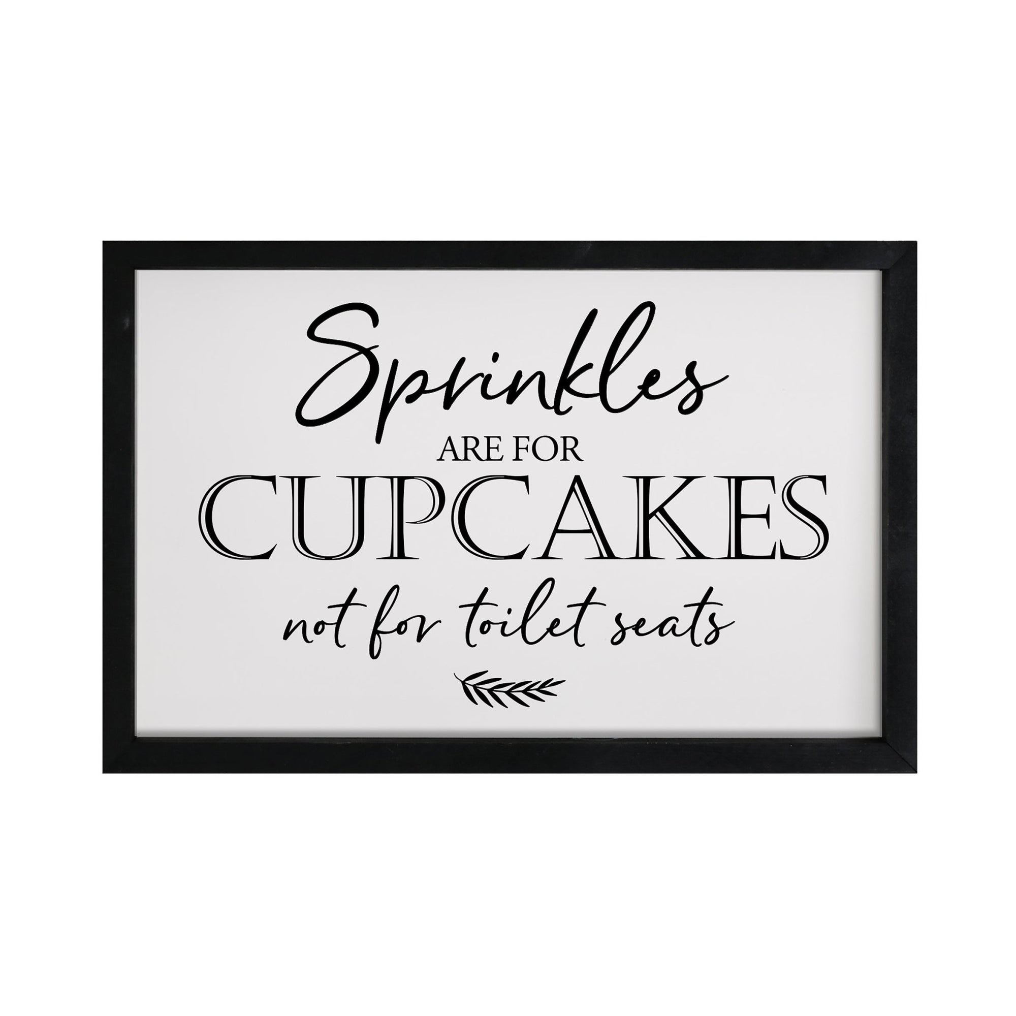 Funny Bathroom Decor Framed Shadow Box 7x10in (Sprinkles Are For Cupcakes) - LifeSong Milestones