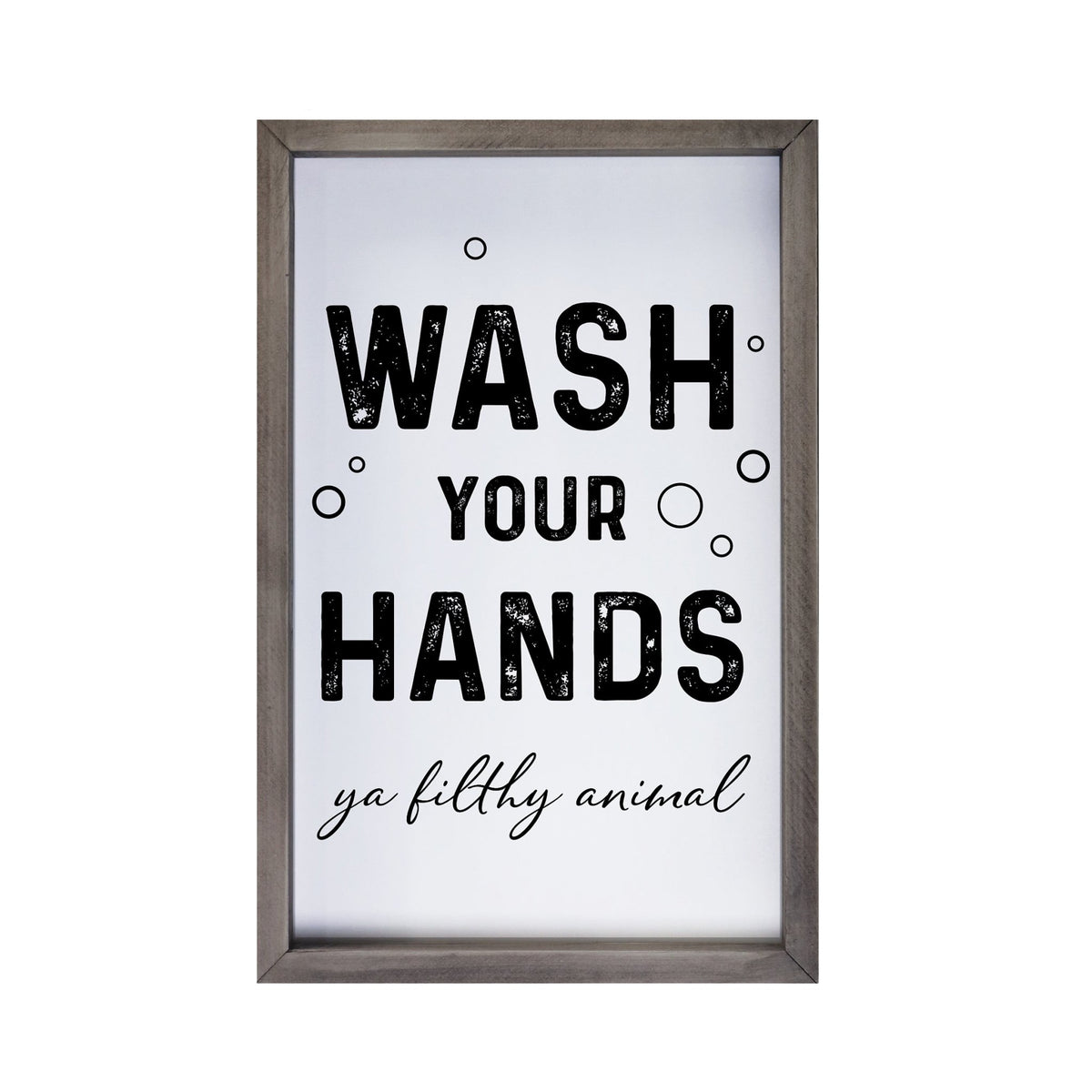 Funny Bathroom Decor Framed Shadow Box 7x10in (Wash Your Hands Filthy) - LifeSong Milestones