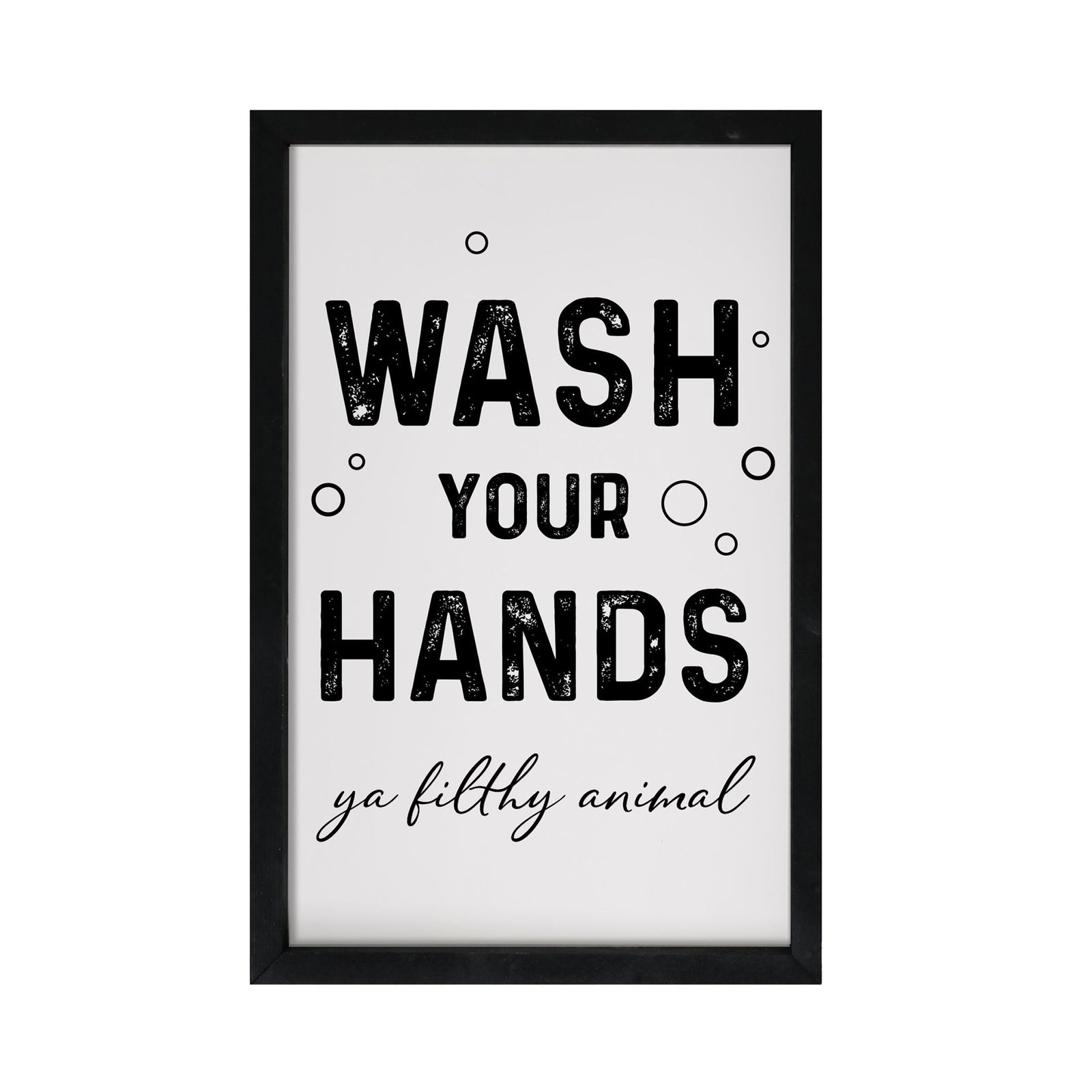 Funny Bathroom Decor Framed Shadow Box 7x10in (Wash Your Hands Filthy) - LifeSong Milestones