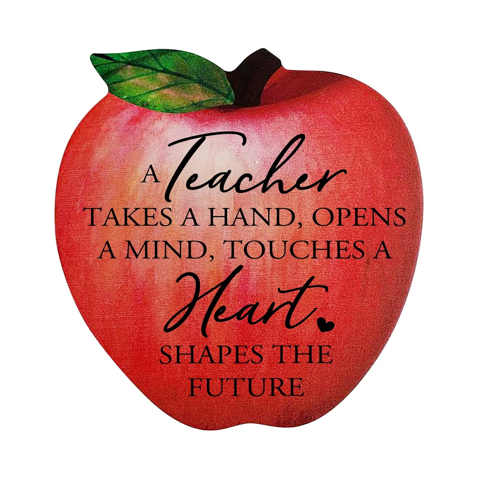 Gift For Teacher Best Teachers Teach From The Heart Apple Plaque 6x5.75in The Best Teachers For Teachers - LifeSong Milestones