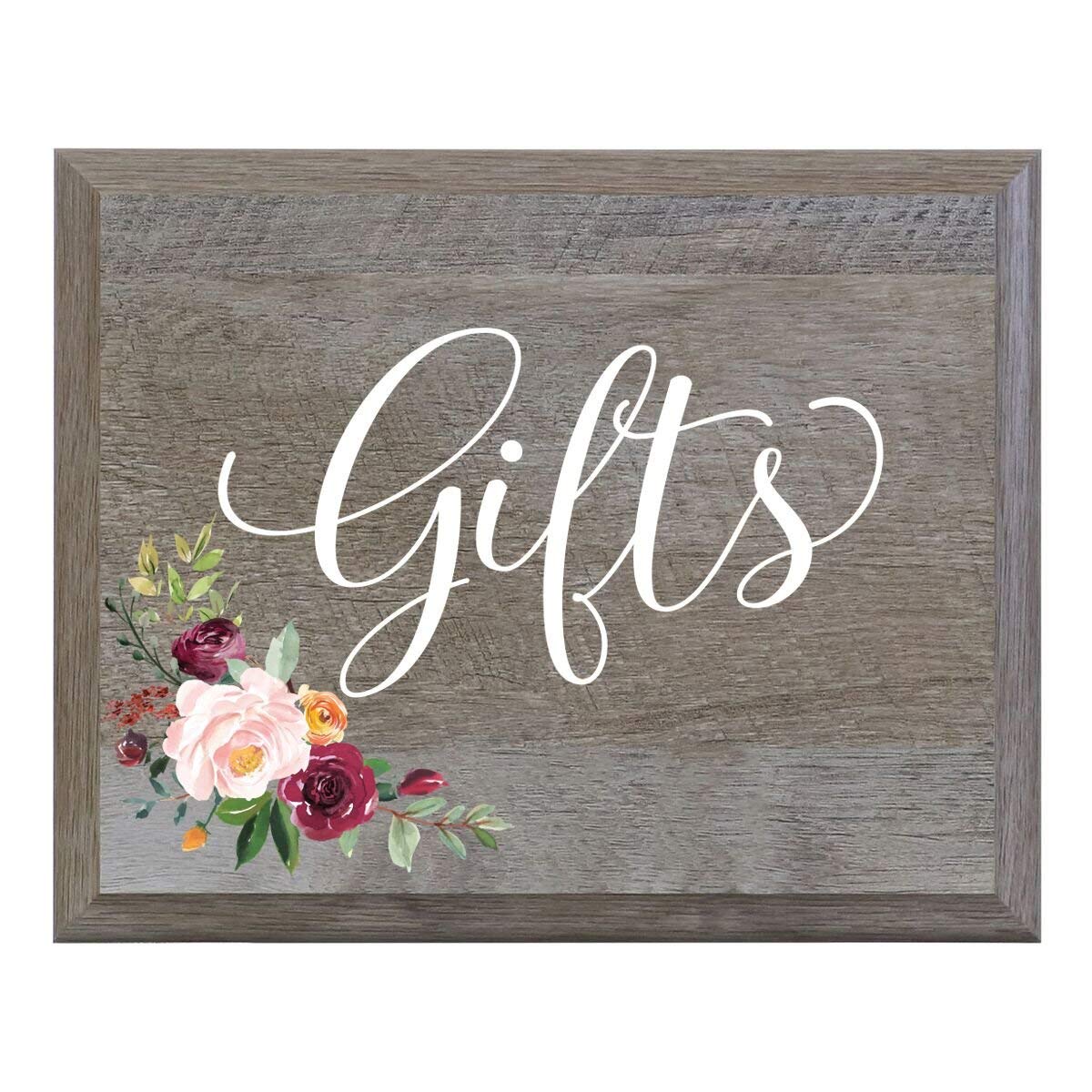 &quot;Gifts&quot; Decorative Wedding Signs for Ceremony and Reception - LifeSong Milestones