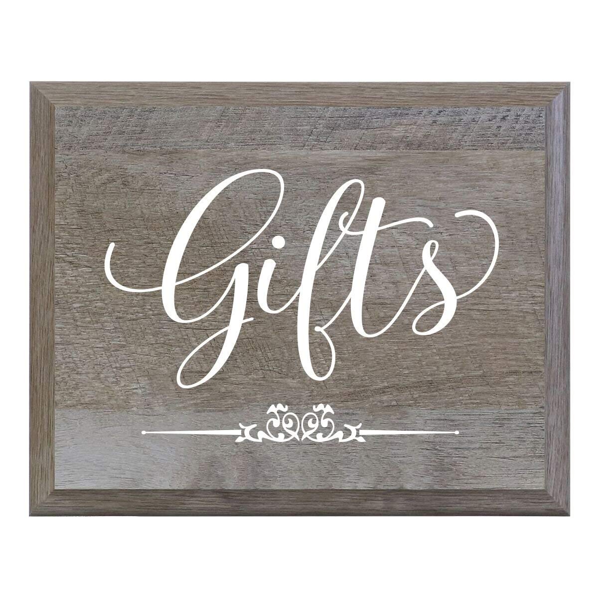 &quot;Gifts&quot; Wedding Sign for Ceremony or Reception - Bride and Groom Gift - LifeSong Milestones