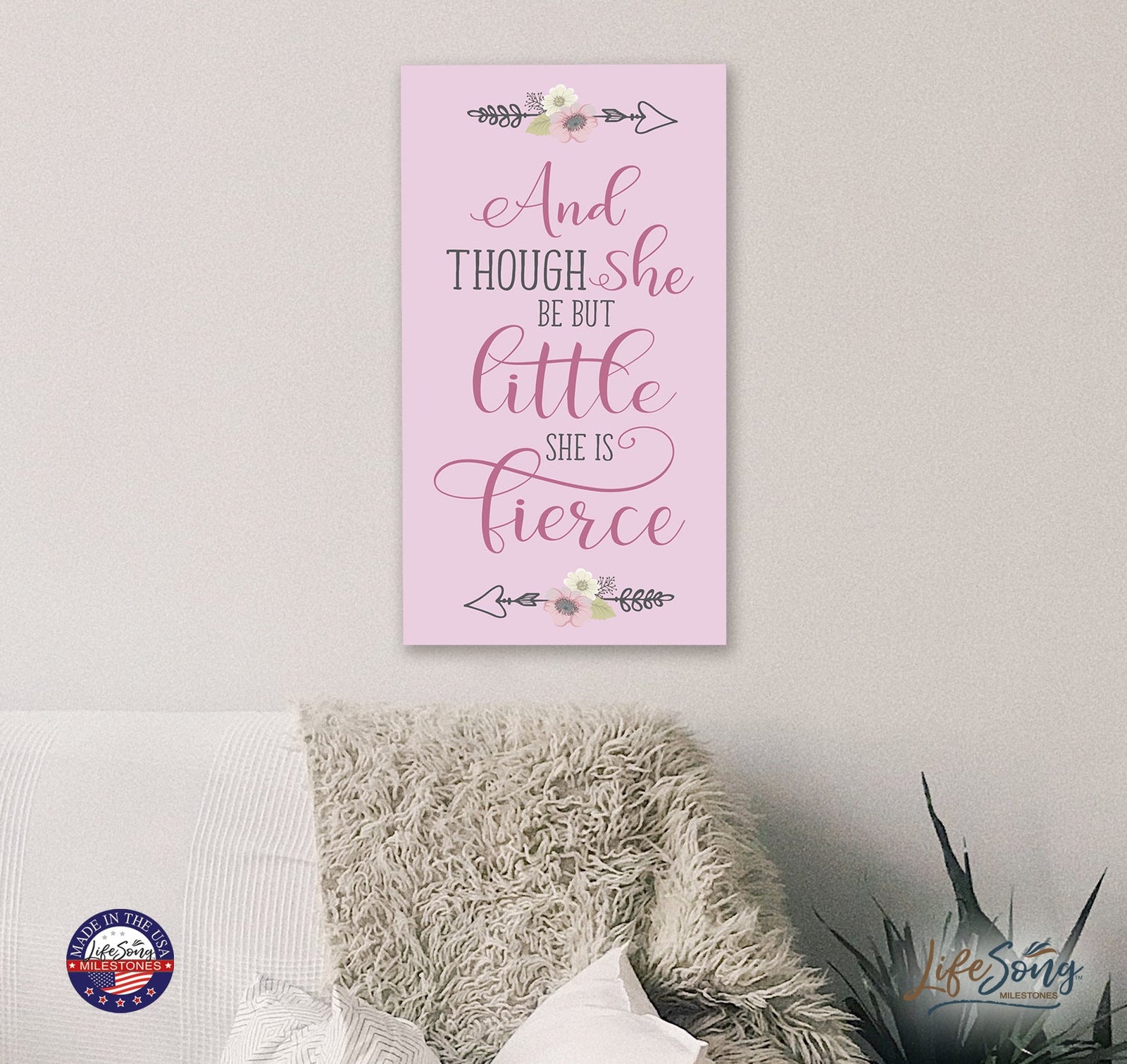 Baptismal Wooden Wall Plaque Gift for Girls