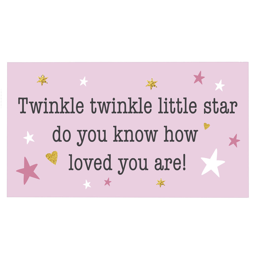 Girls Nursery Sign Decor - Twinkle Twinkle - LifeSong Milestones