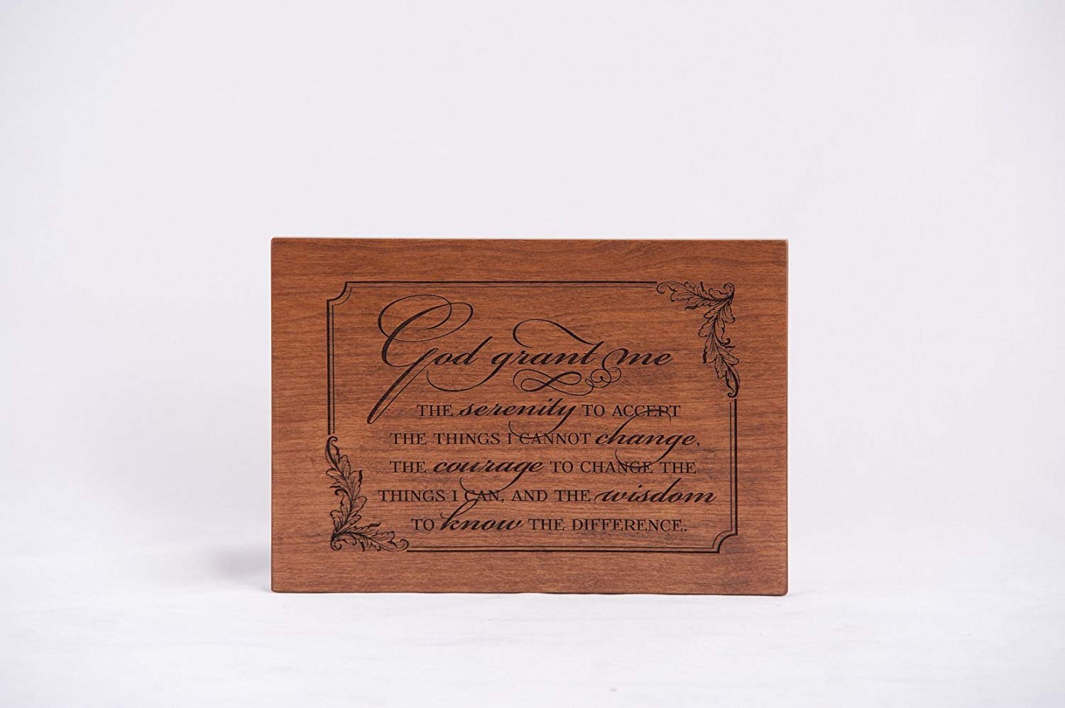 God Grant Me the Serenity Prayer Wall Plaque Medium Cherry Finish - LifeSong Milestones