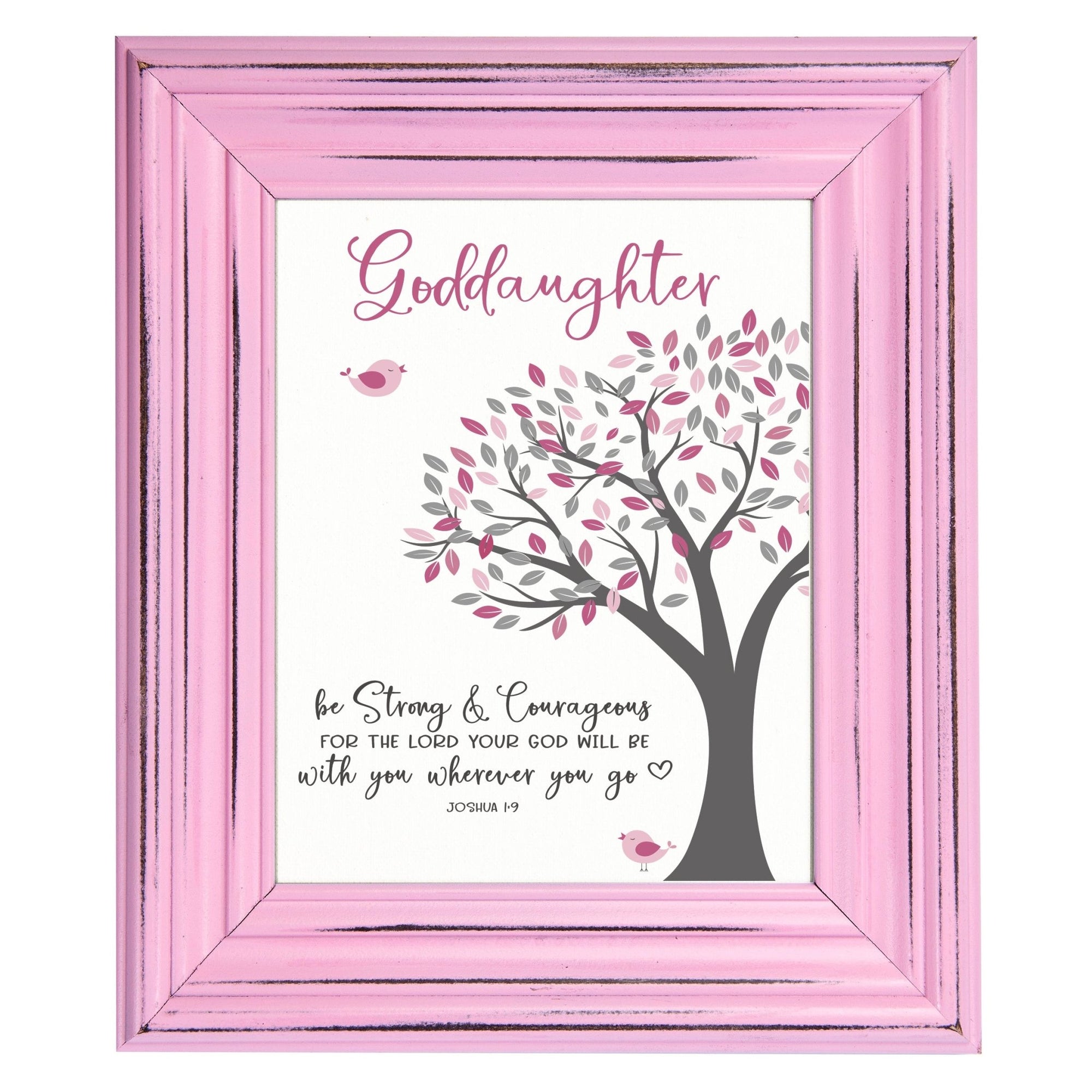 Godchild Framed Wall Signs - Be Strong - LifeSong Milestones