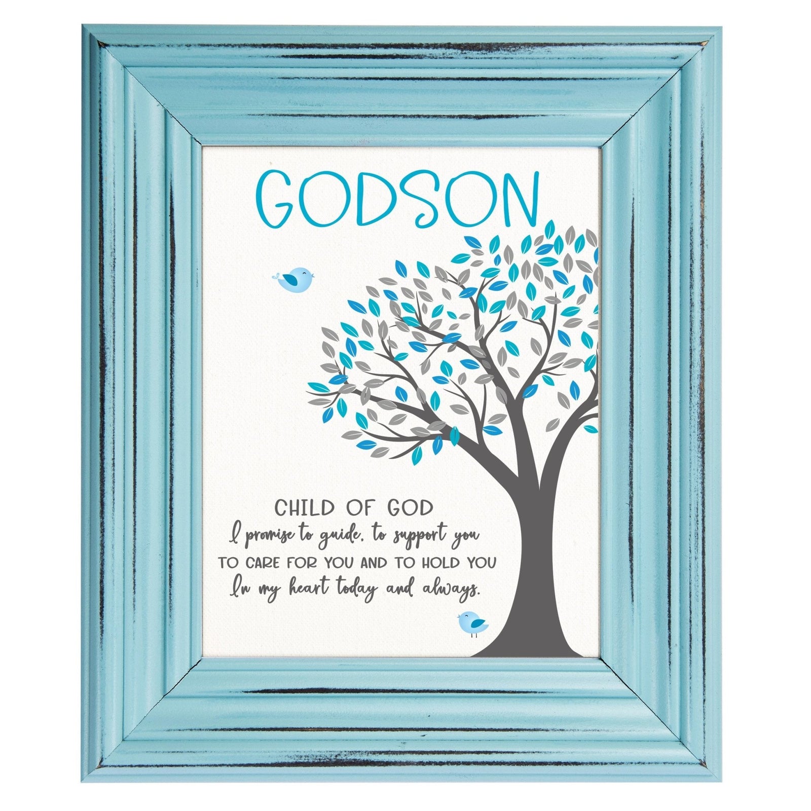 Lifesong Milestones Baptism Framed Wall Decor Signs Gifts For Boys and Girls