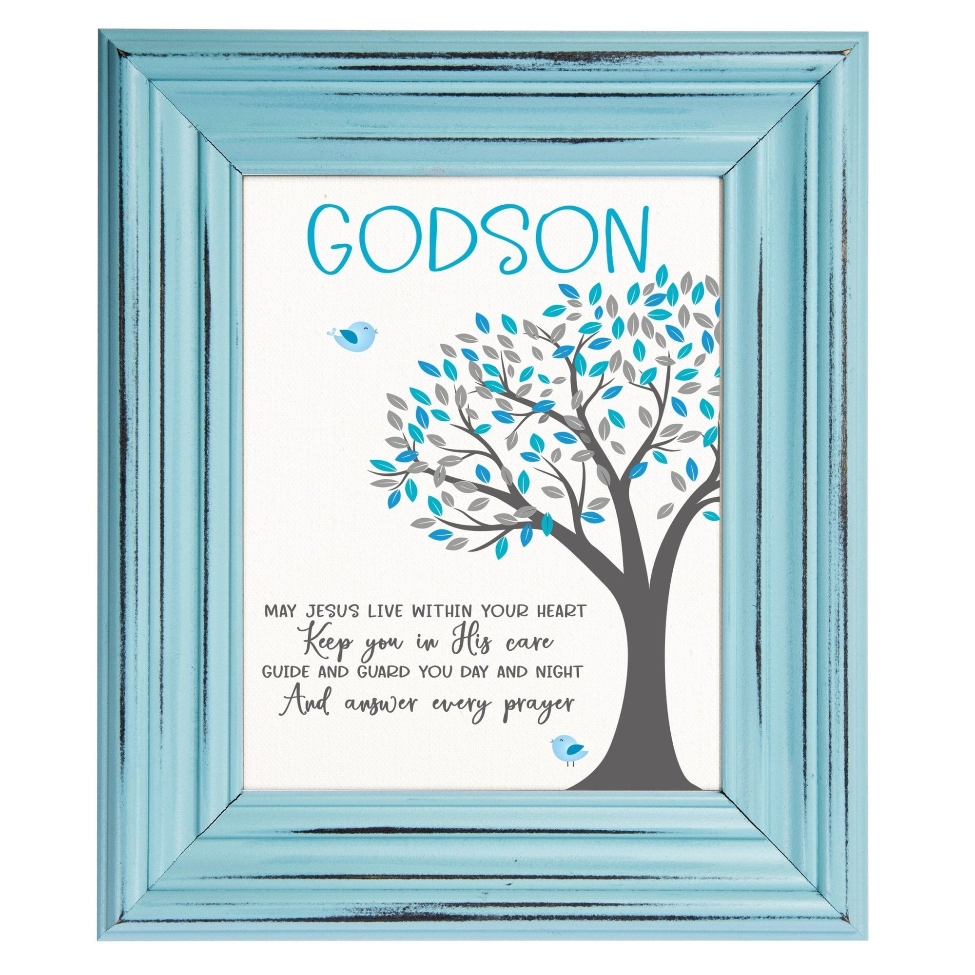 Godchild Framed Wall Signs - May Jesus Live - LifeSong Milestones