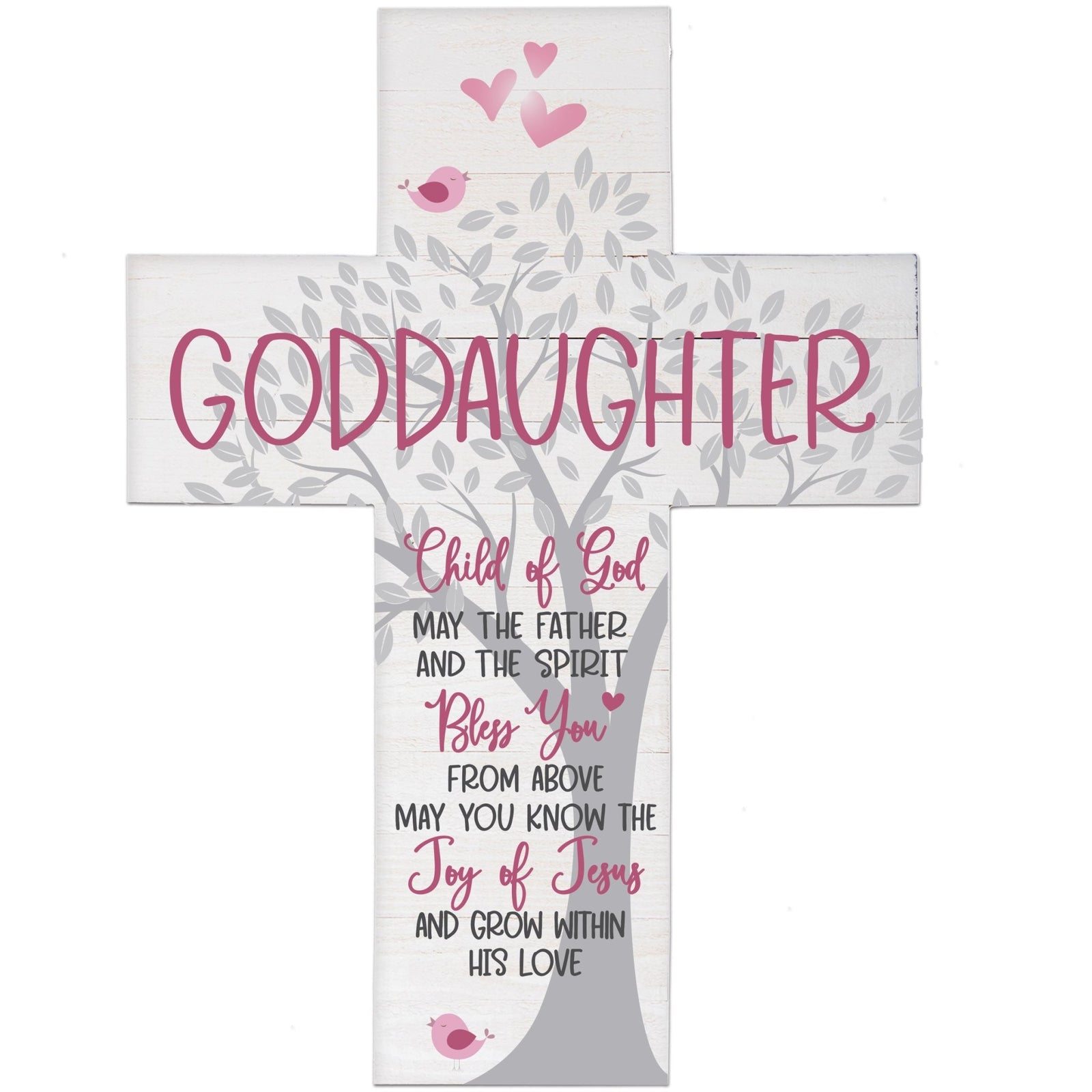 Goddaughter Baptism Wall Cross - LifeSong Milestones